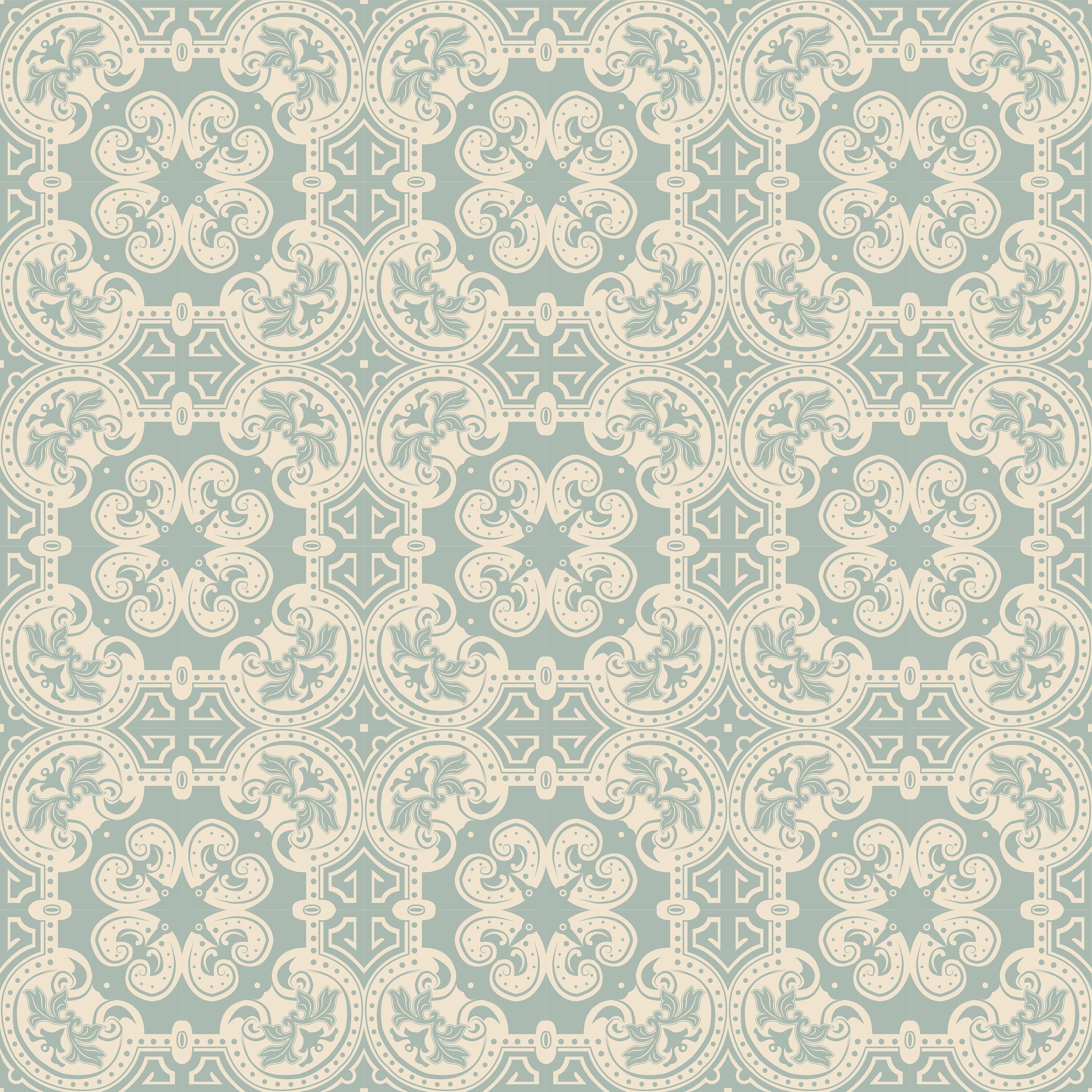 MINT Moroccan Tile Tissue Paper (Mint by Michelle) - (3 Sheets - 13.8" x 13.8" inches) 1.00 Shipping Available Decoupage Paper