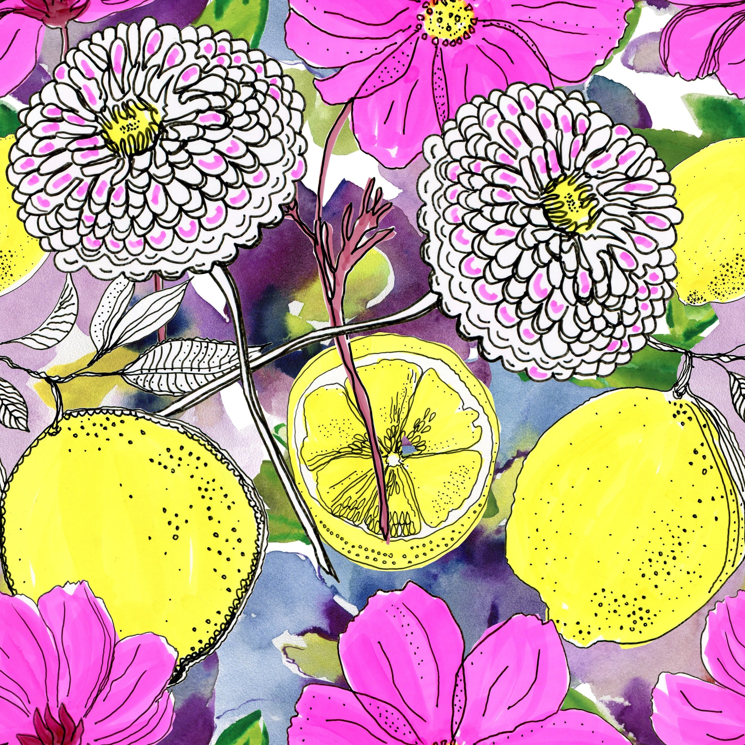 MINT Lemons Tissue Paper  (Mint by Michelle) - (3 Sheets - 13.8" x 13.8" inches) 1.00 Shipping Available