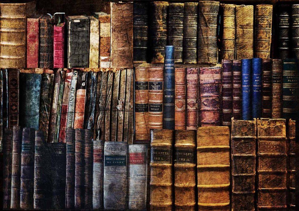 Decoupage Rice Paper- Dusty Library   - Decoupage Paper