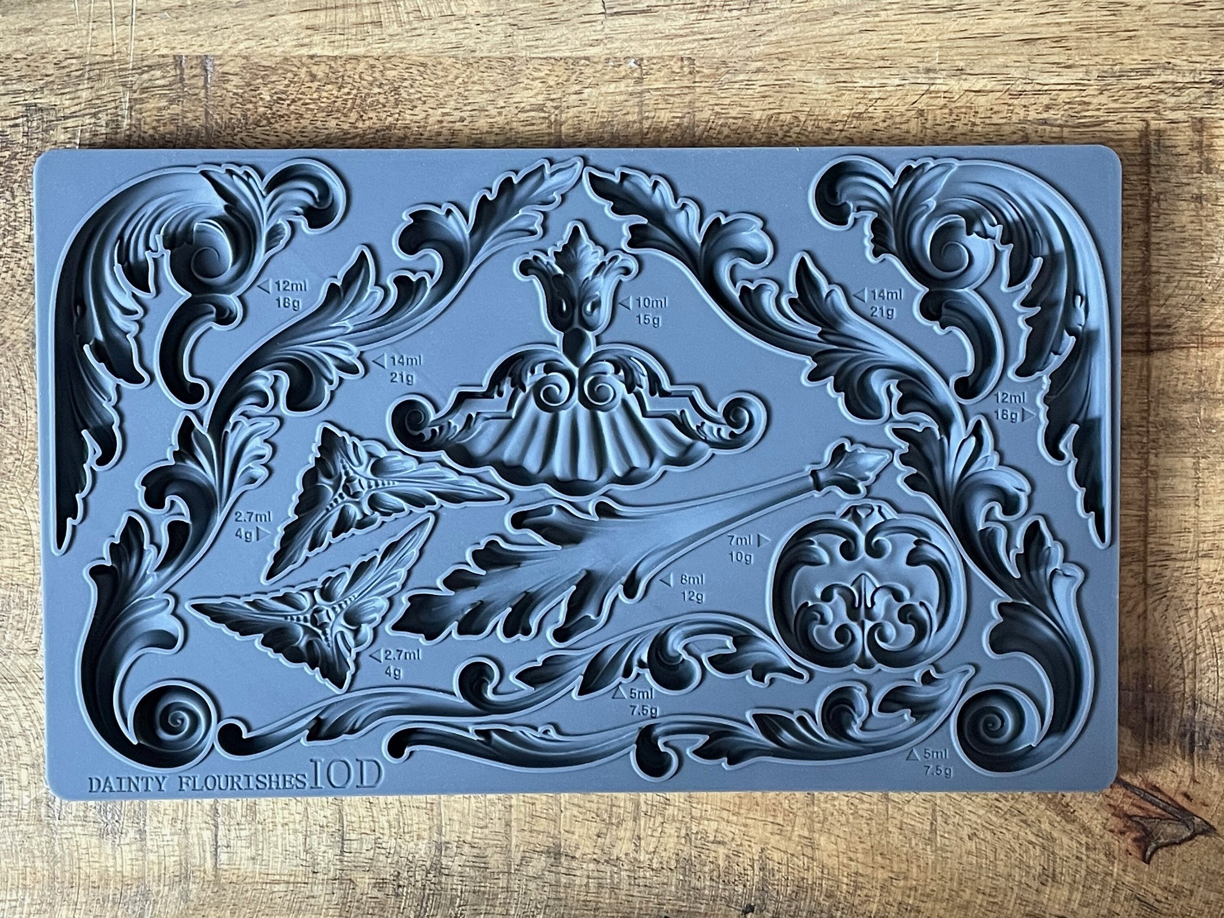A New IOD Release Q2 2023 -Dainty Flourishes - IOD Mould - 6 x 10 Silicone Mould - Iron Orchid Design - 1.00 shipping available