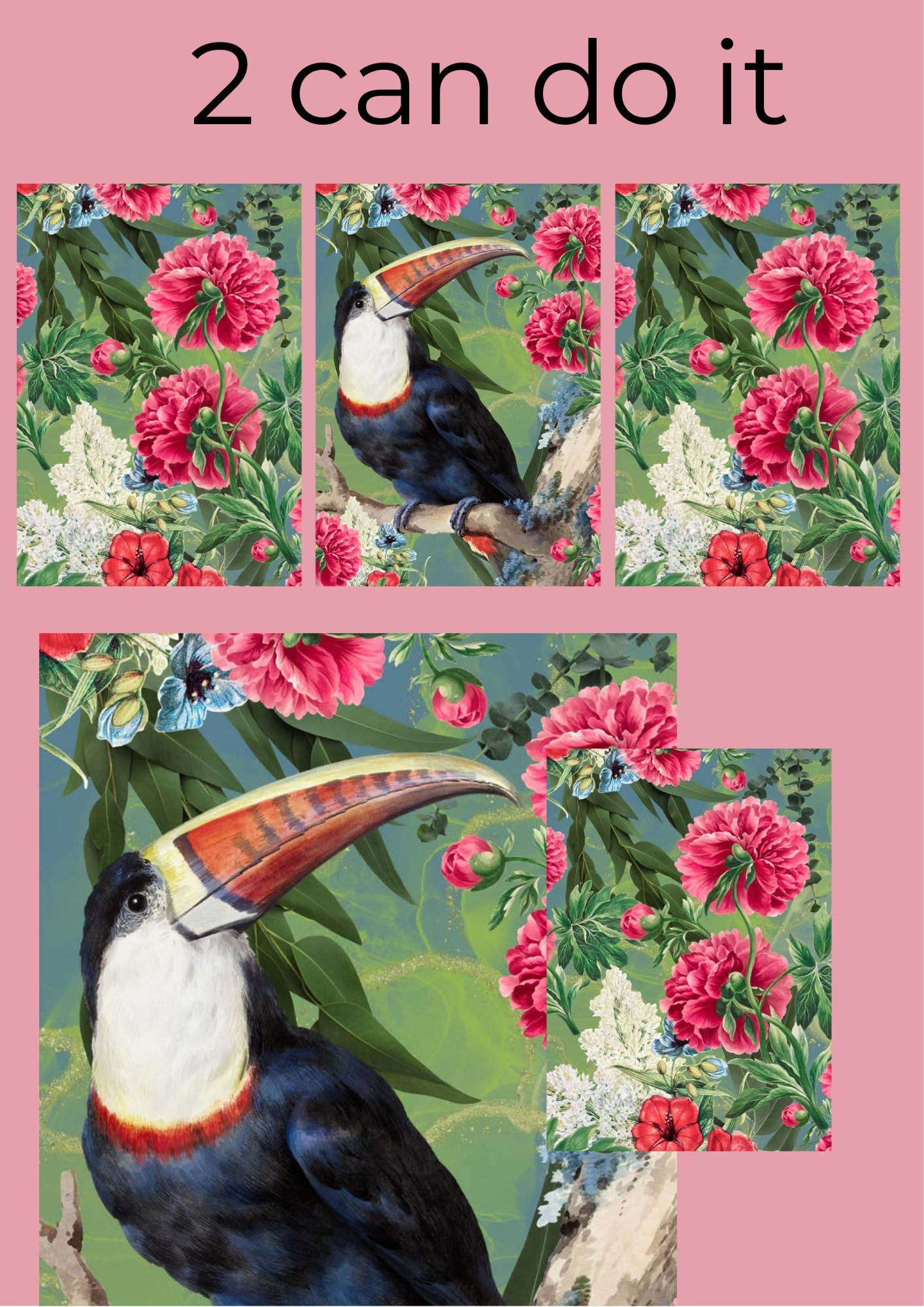 2 Can Do It Decoupage Paper - 3 Sheets  (Made by Marley) - 1.00 Shipping Available