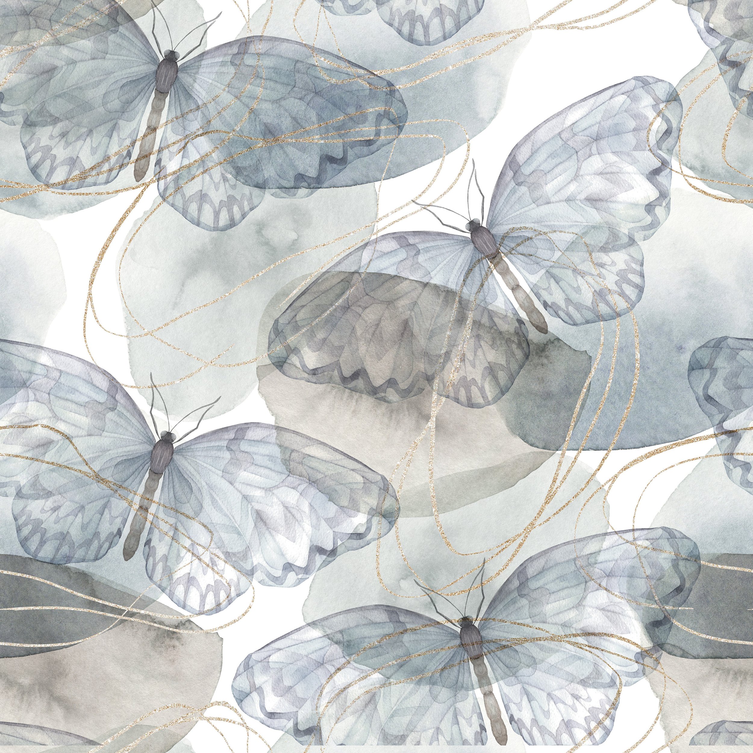 MINT Butterflies Tissue Paper or Decoupage Paper (Mint by Michelle) - (3 Sheets - 13.8" x 13.8" inches) 1.00 Shipping Available