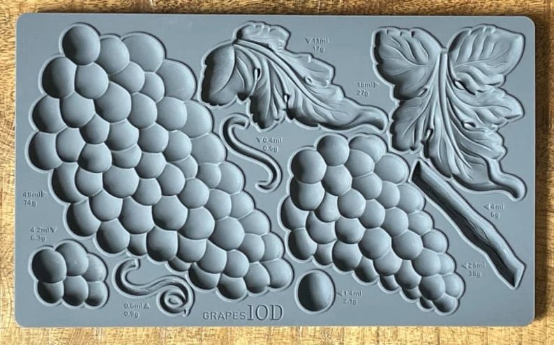 Grapes - 6x10 Decor IOD Mould  - 1.00 shipping available