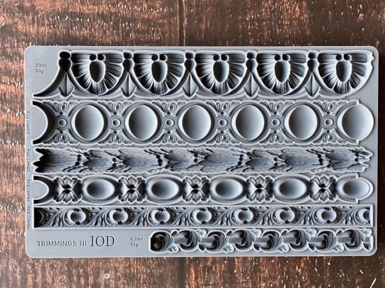 Trimmings 3 - 6x10 Decor IOD Mould Iron Orchid Design  - 1.00 shipping available