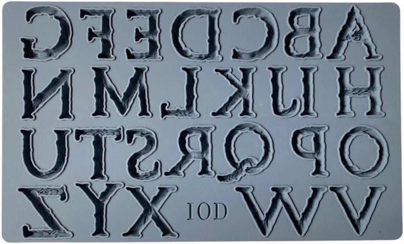 Victoria Letters Mould - IOD Decor Mould Iron Orchid Design  - 1.00 shipping available