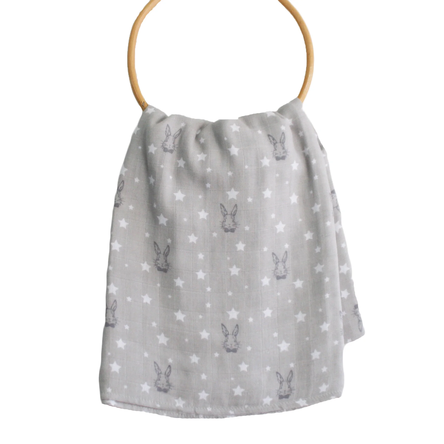 Muslin Swaddle Bunny Star Grey.JPG