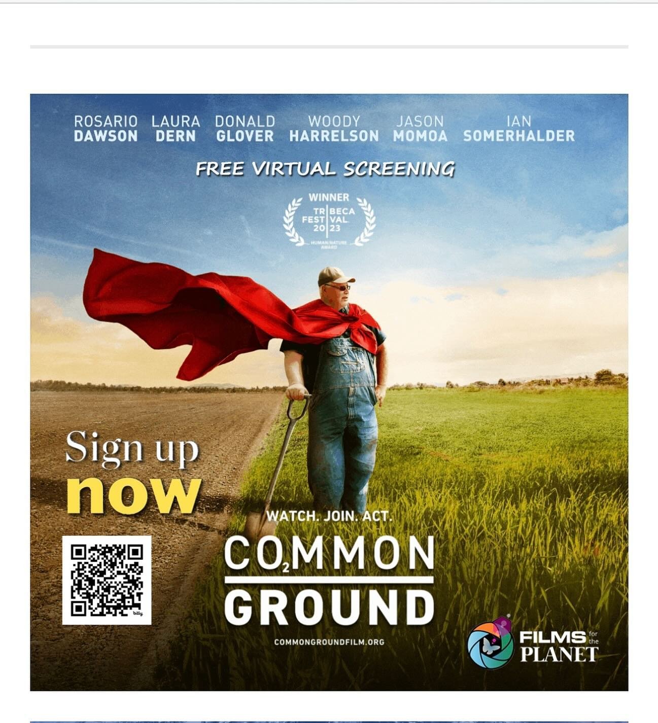 A free online screening of the new movie Common Ground is available May 3-8. This is a follow up to the movie Kiss the Ground, bringing insights on the importance of regenerative soil/farming. Link in bio to register and get steaming!