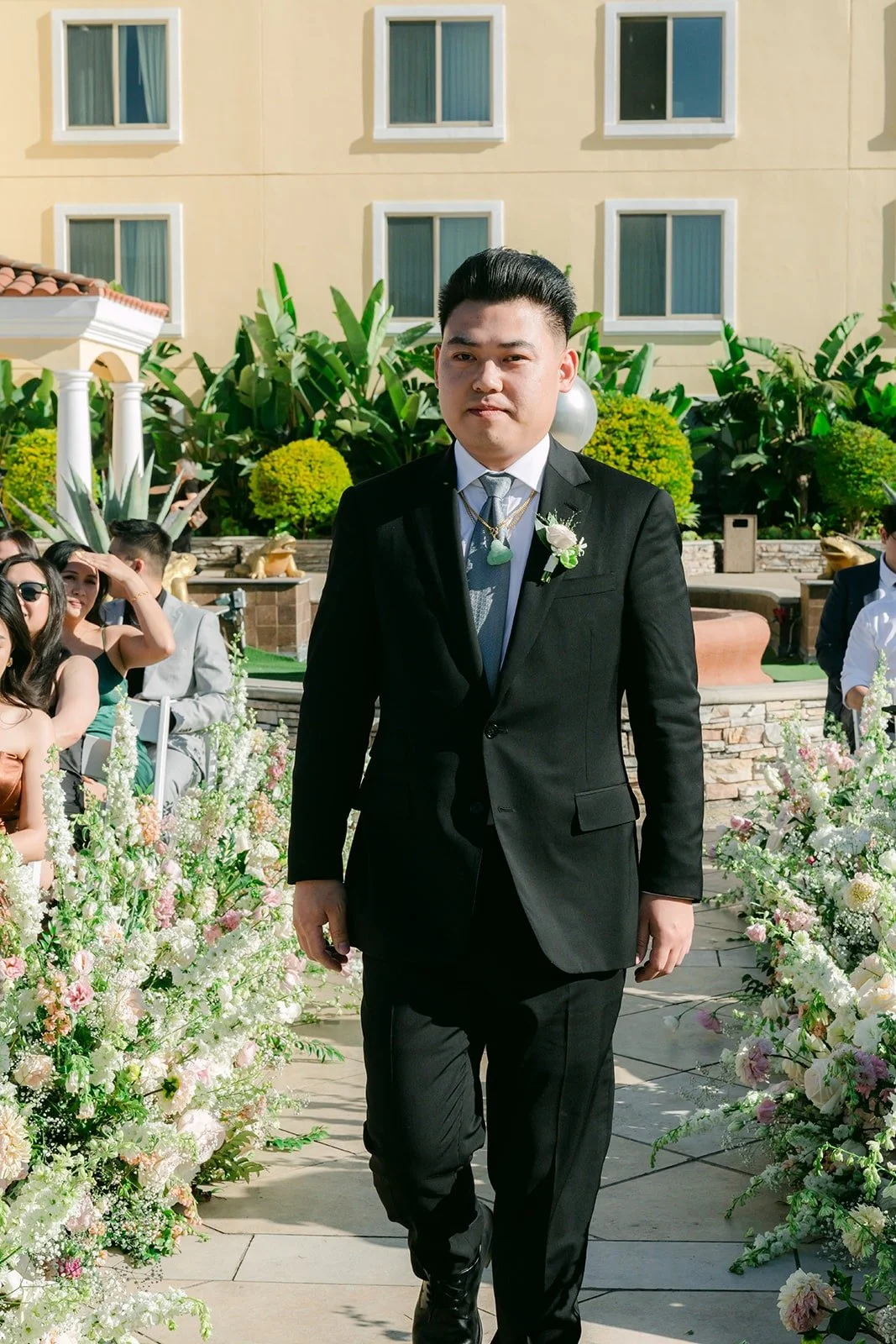 Vincent walking down the aisle