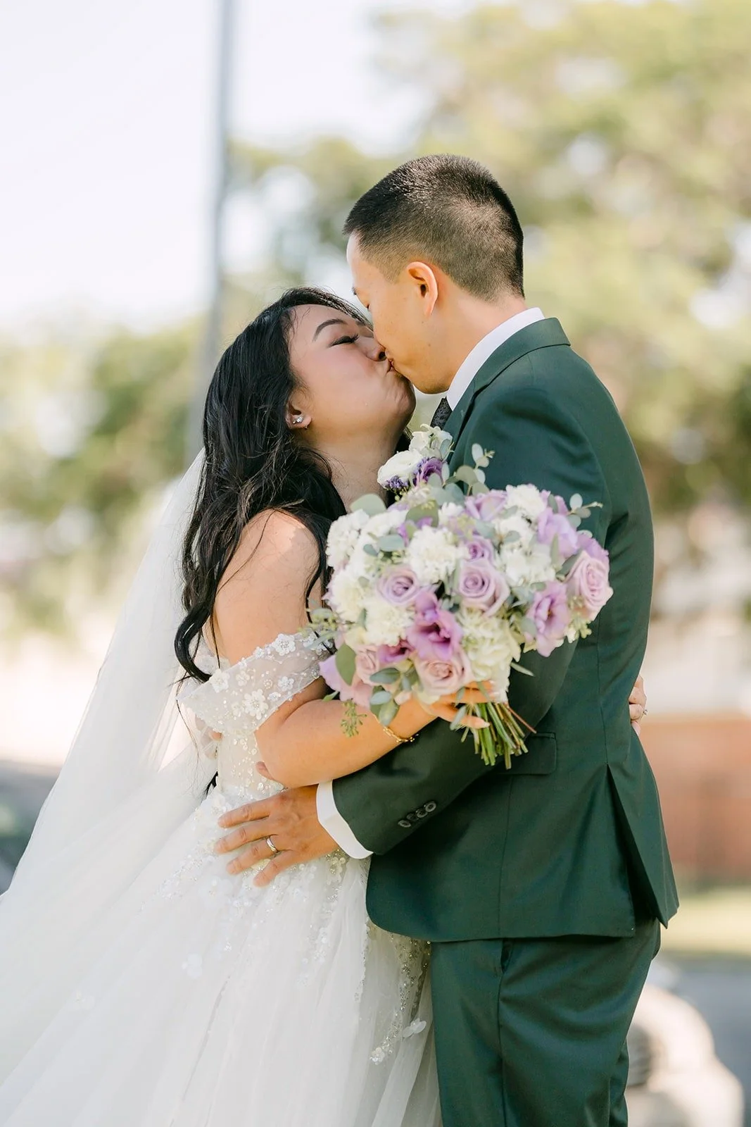 Jennifer and Kevin share a kiss after the first look