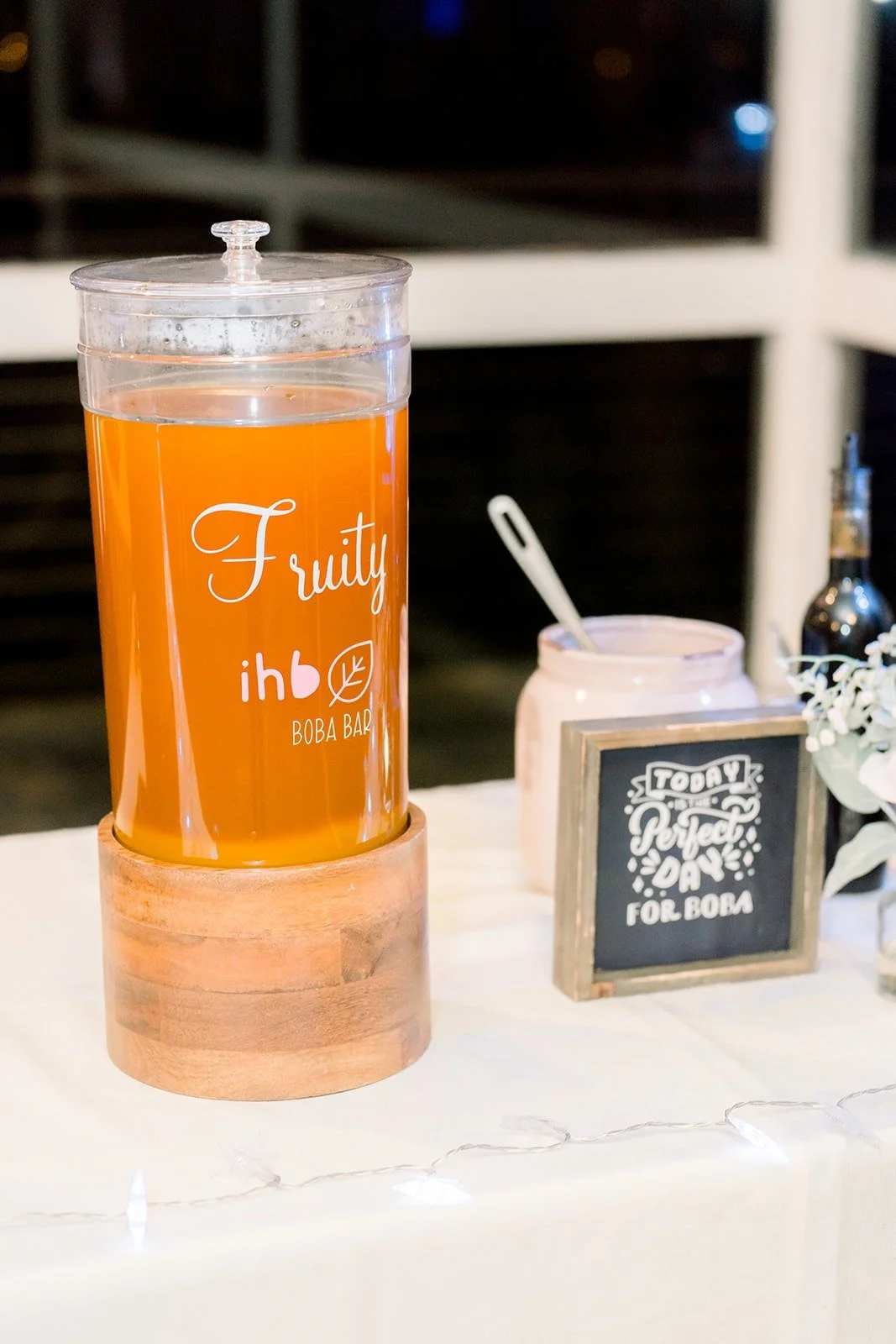 Personalized drink dispenser at the boba bar