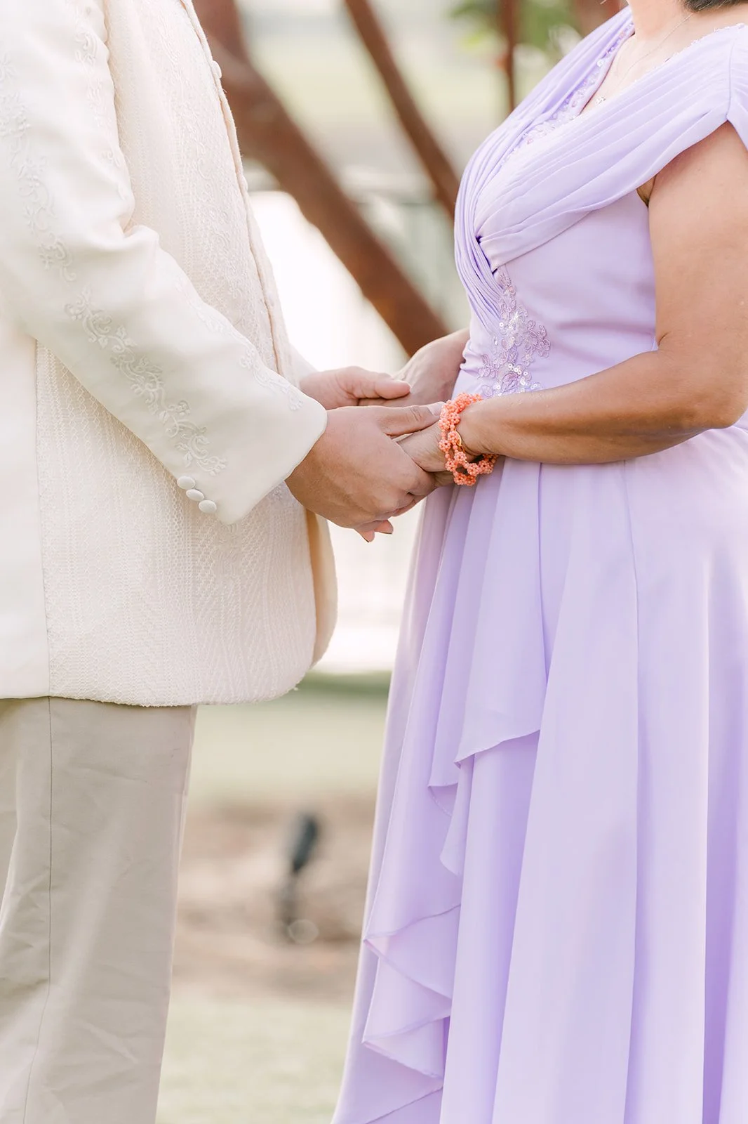 Jacob holding hands with his mom