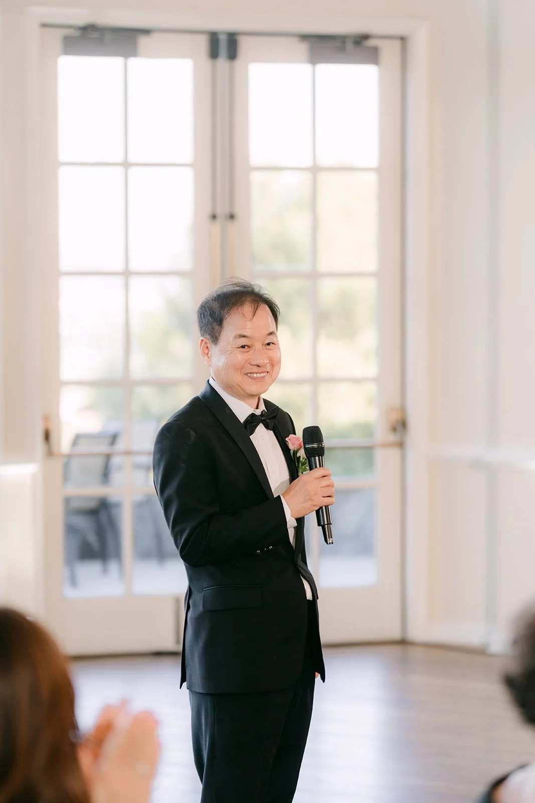 A welcome speech at the reception
