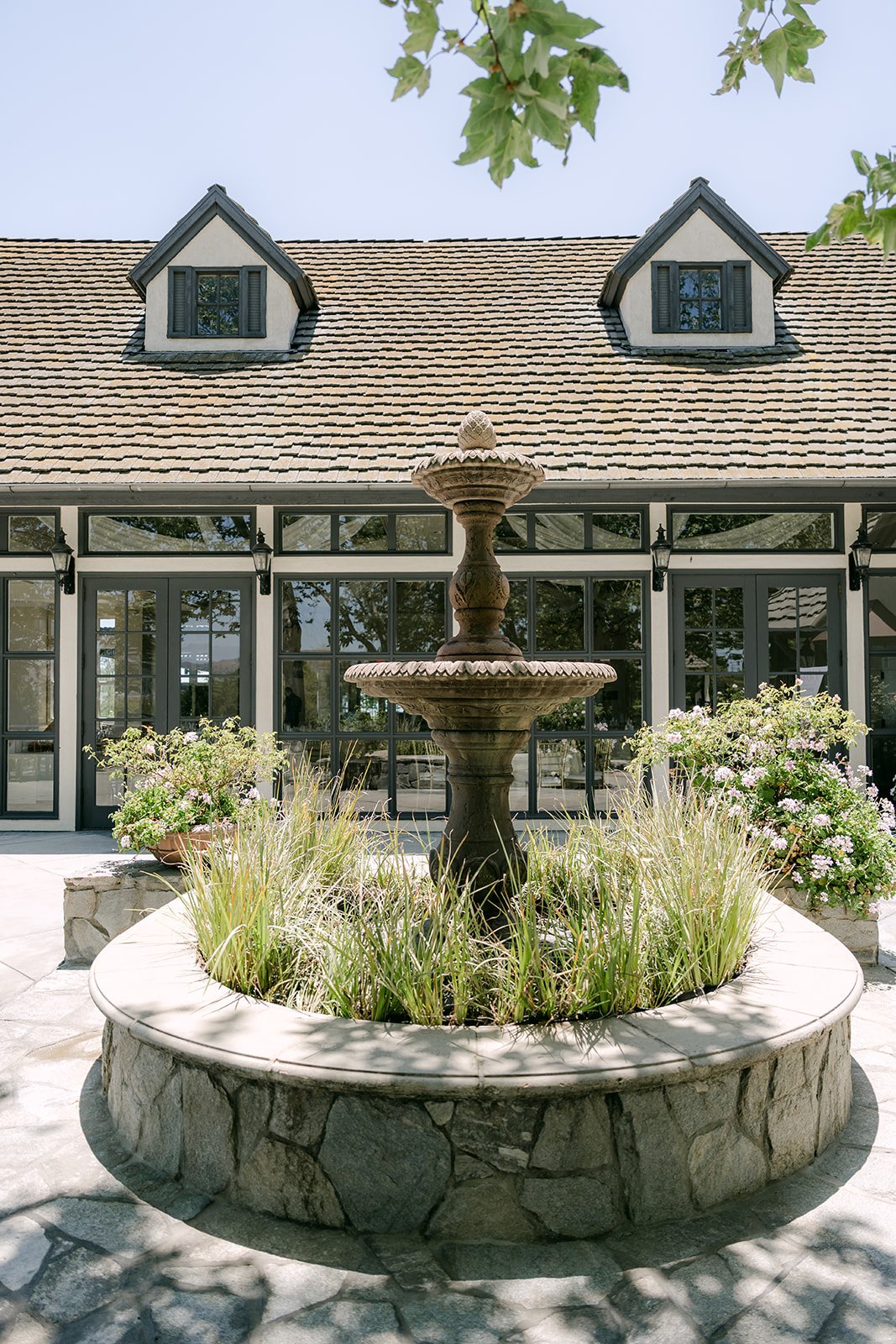 The fountain courtyard at Summit House