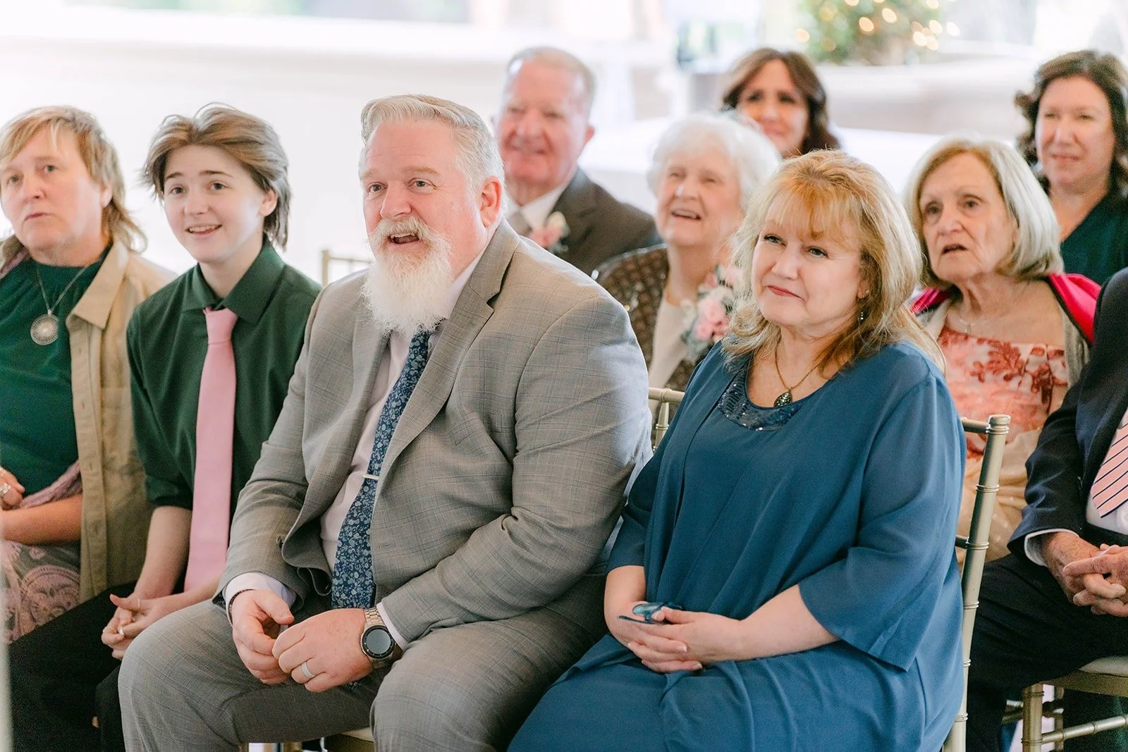 Guests listening during the ceremony