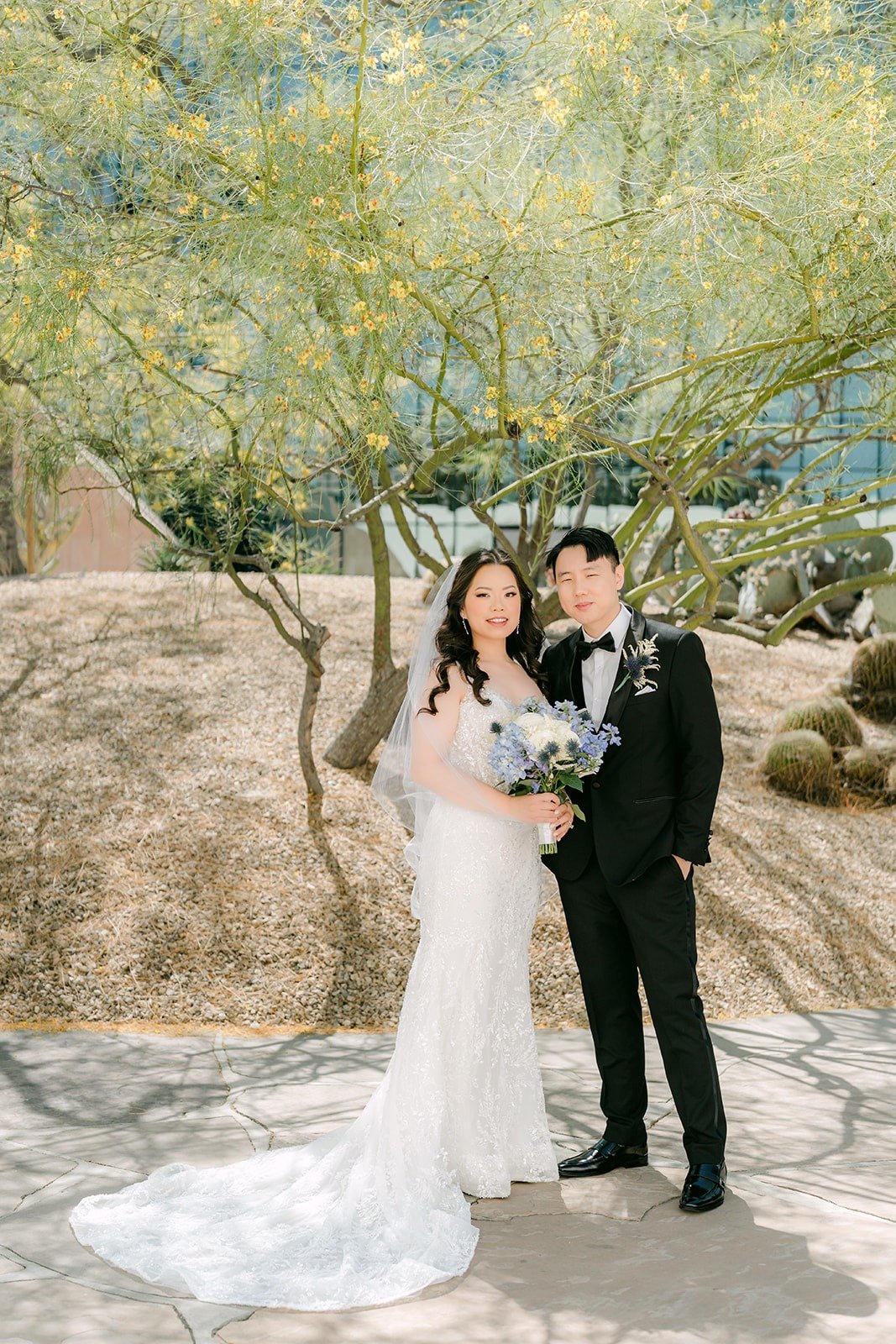 Emily and James among the desert plantings at the Noguchi Garden