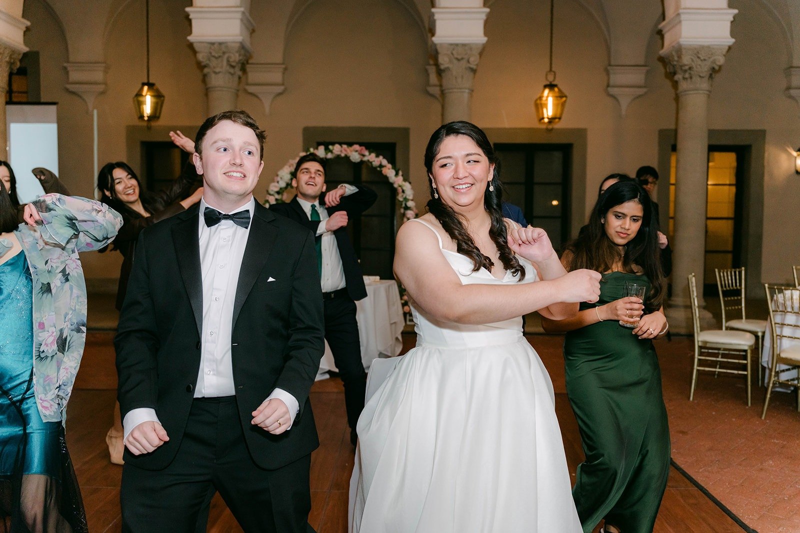 Matthew and Saira dancing side by side
