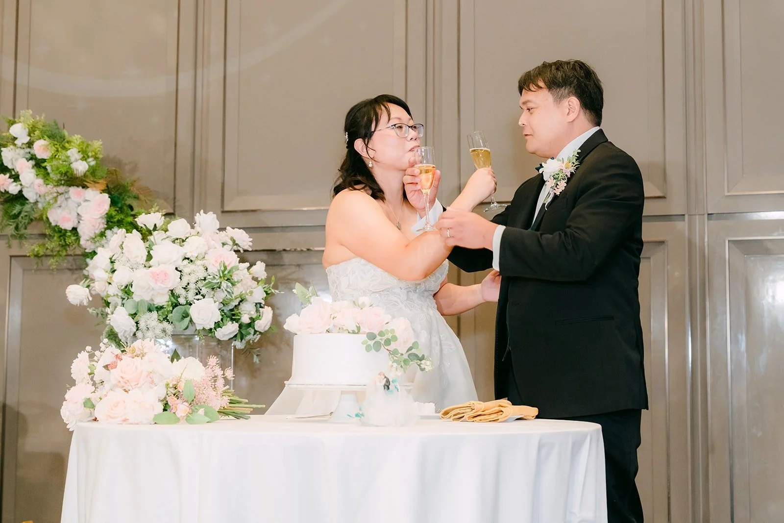 Stella feeding James a bite of cake, photographed by One and Only Production