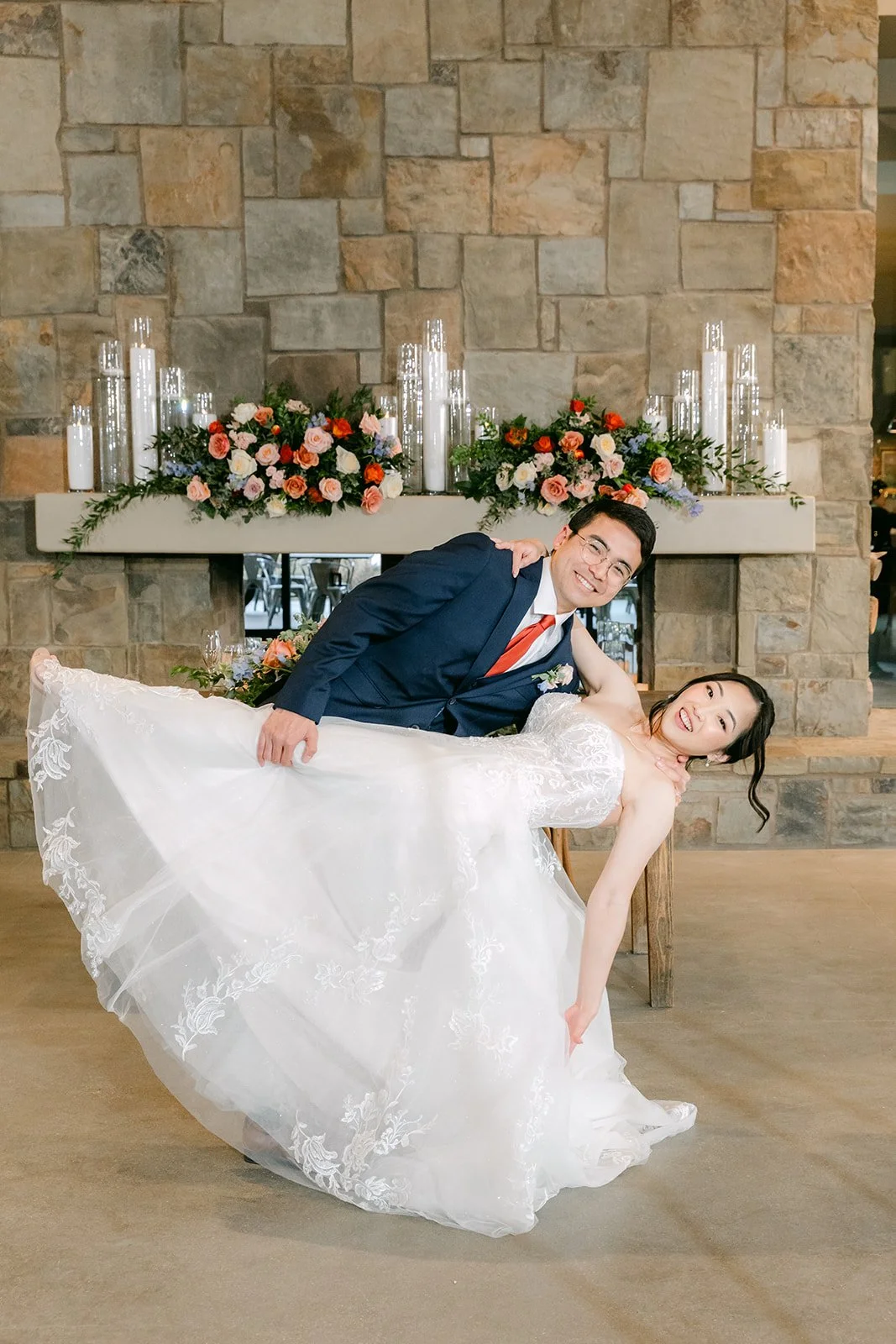 Jonathan dipping Yishan during their first dance
