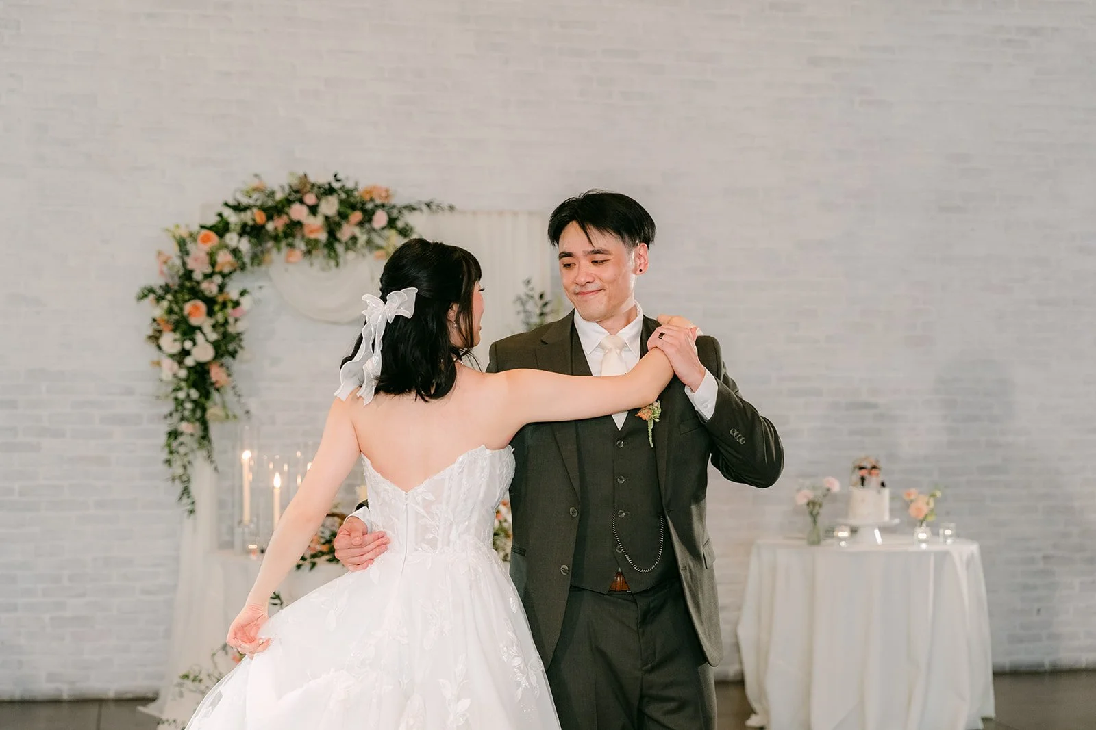 Vivian and Alex finishing their choreographed first dance, photographed by One and Only Production