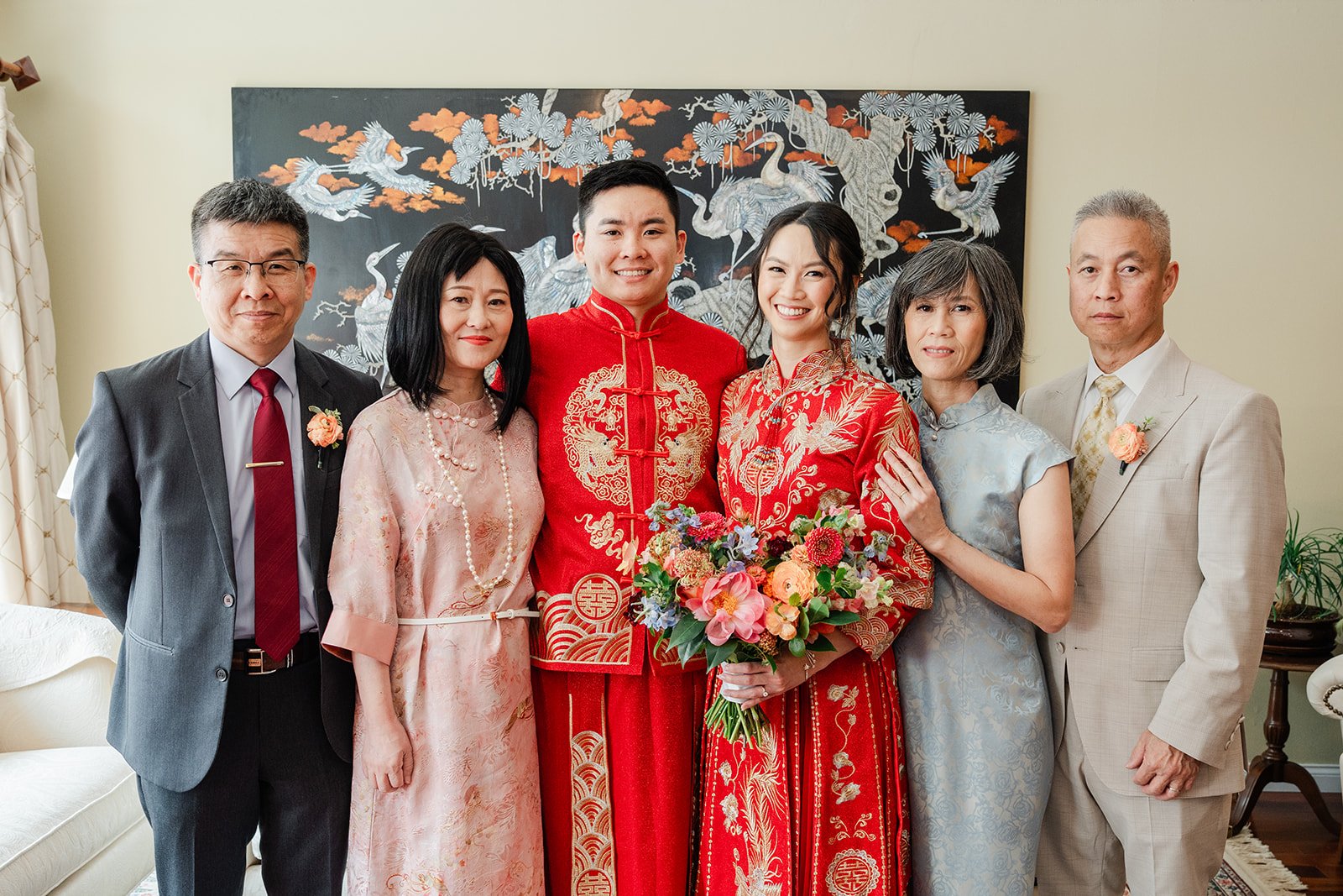 The couple with Bridgette's parents.