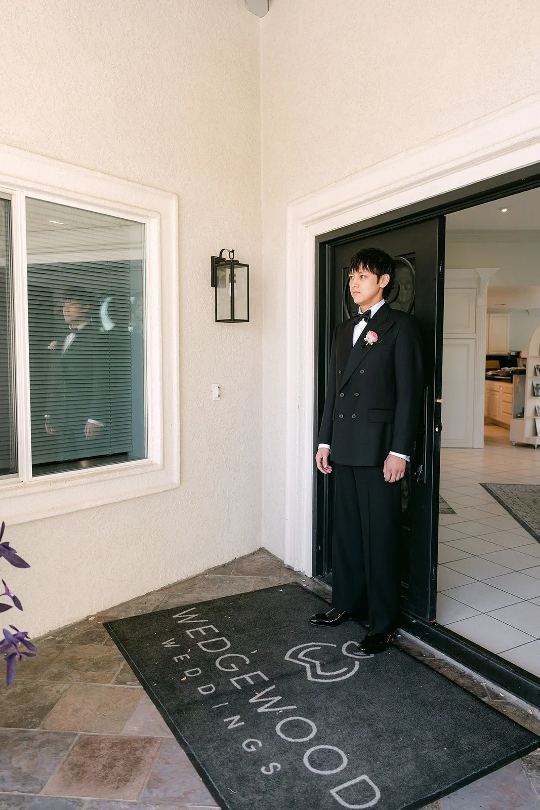 Job waiting at the door for the first look at Bel Vino Winery