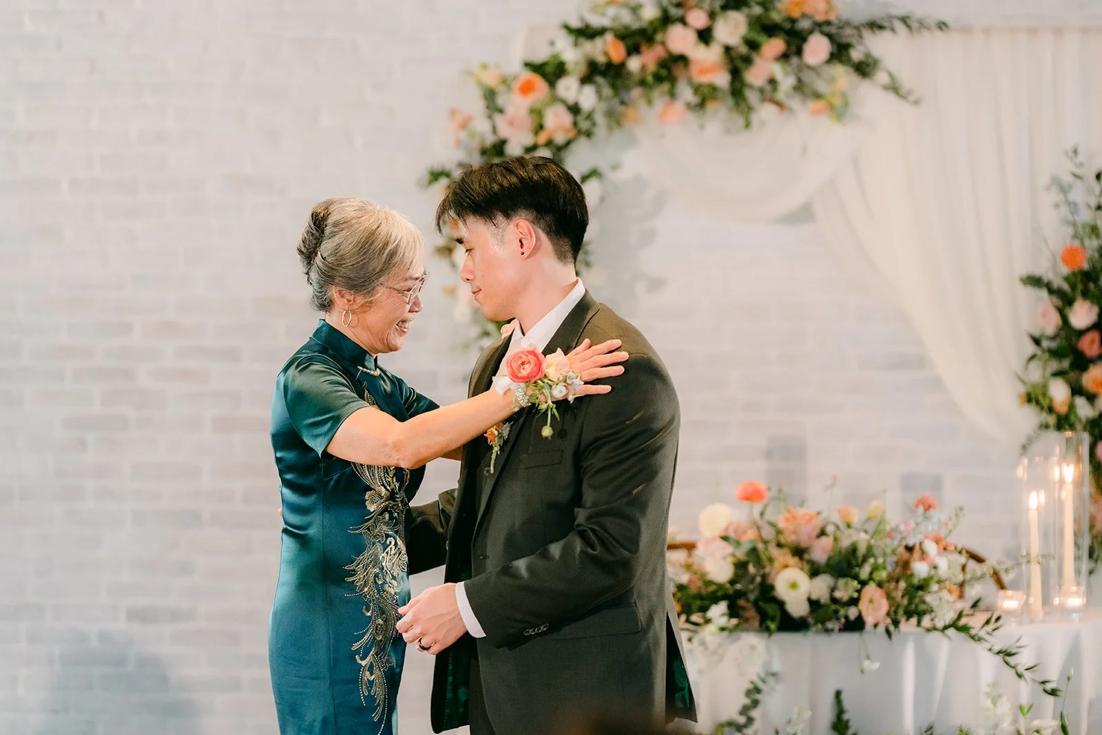 Alex and his mom sharing a moment on the dance floor