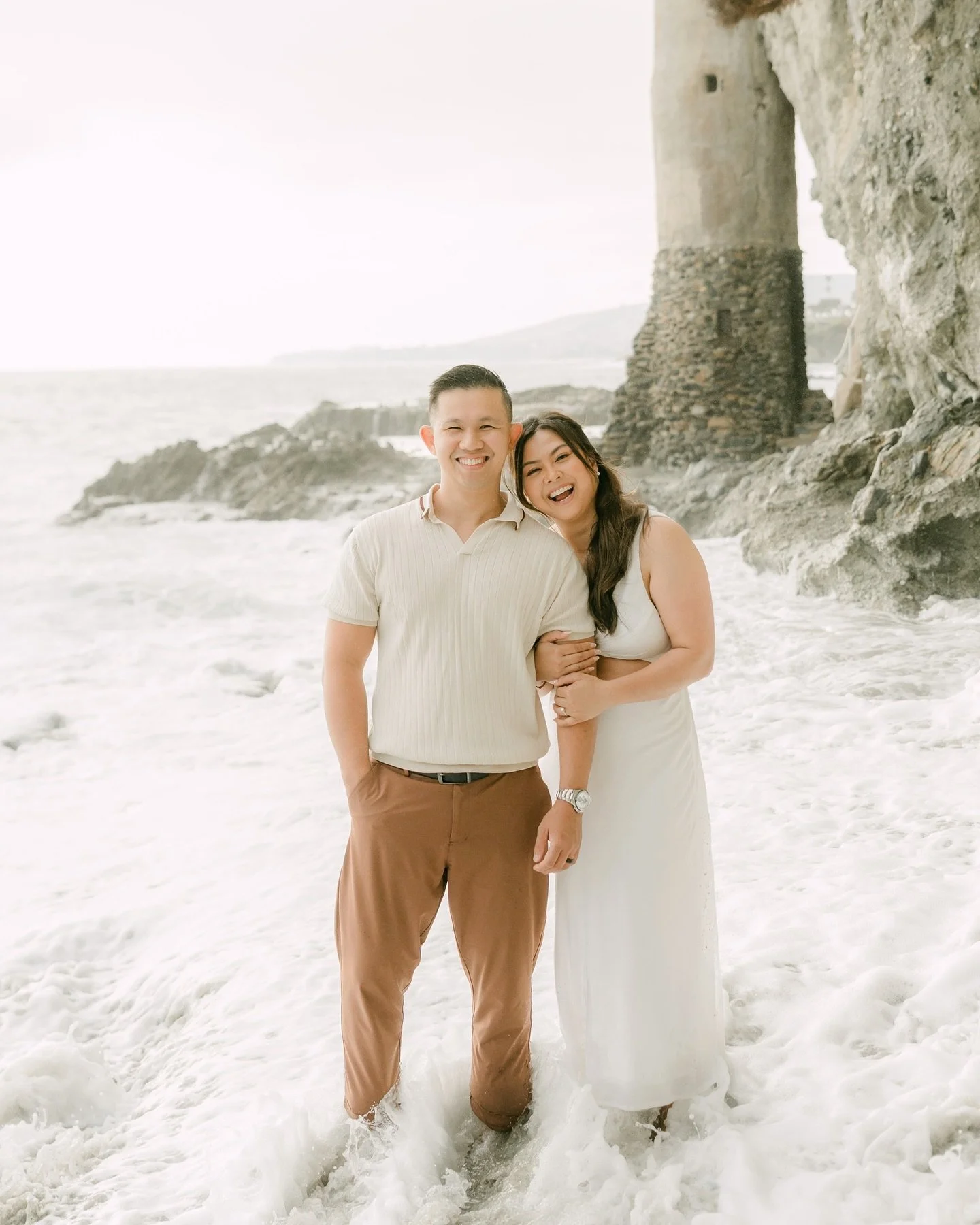 When it comes to adventurous, we definitely experienced very fun moments with C&amp;S as this signature beach scenery was having a high tide, but we truly enjoyed the moment together! See you guys this month! ✨
.
#victoriabeach #piratetower #beachpho