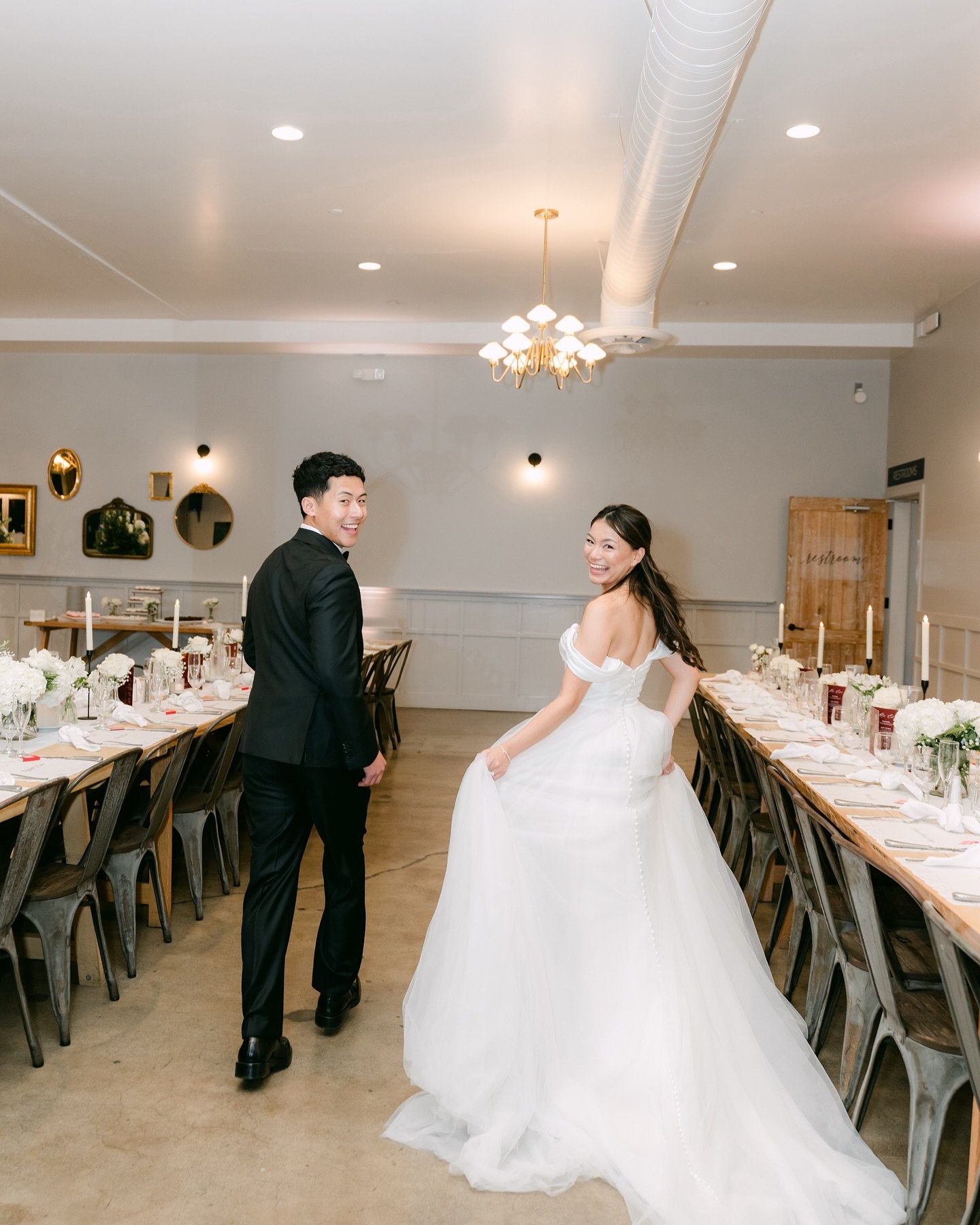 From growing up five houses away to walking down the aisle, and more steps to come until forever. 💫 Congratulations J&amp;R! 
.
Venue @theharperoc 
Floral @tami.thelam 
MUAH @beautifullyredeemedd @val.b.beauty 
Officiant @s.m.doll1 
DJ/MC @official_
