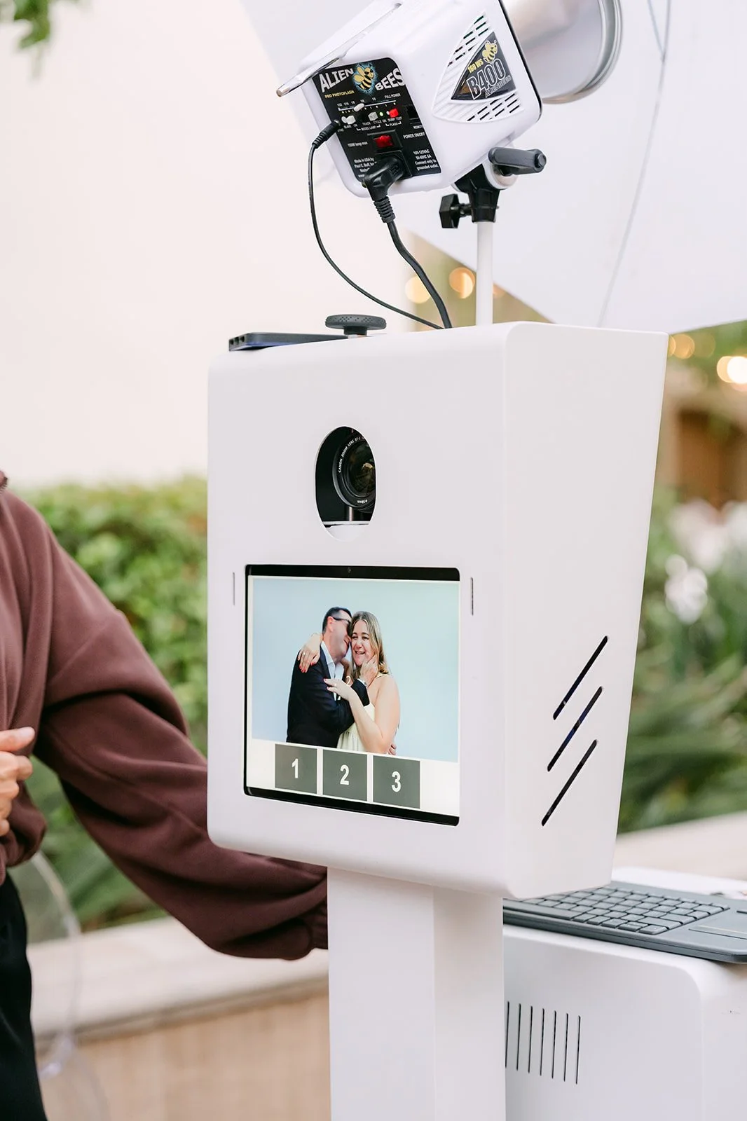 Hidden Gem photo booth set up at Serra Plaza, photographed by One and Only Production