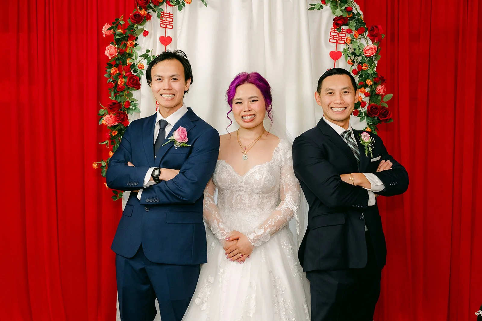 Vanessa with her two brothers.