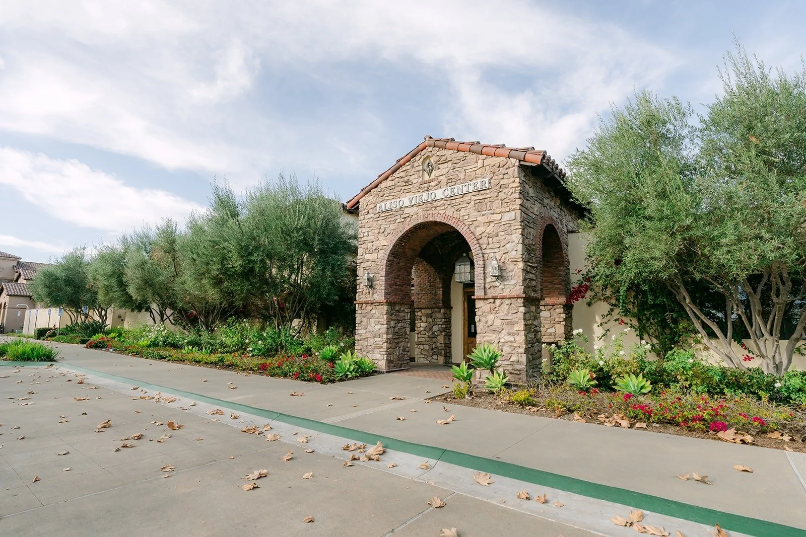 The stone entrance at Aliso Viejo by Wedgewood Weddings