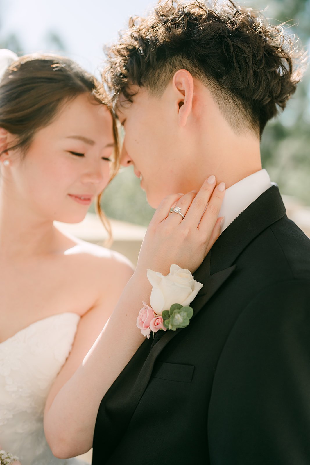 Close-up of Victoria and Tony nose to nose