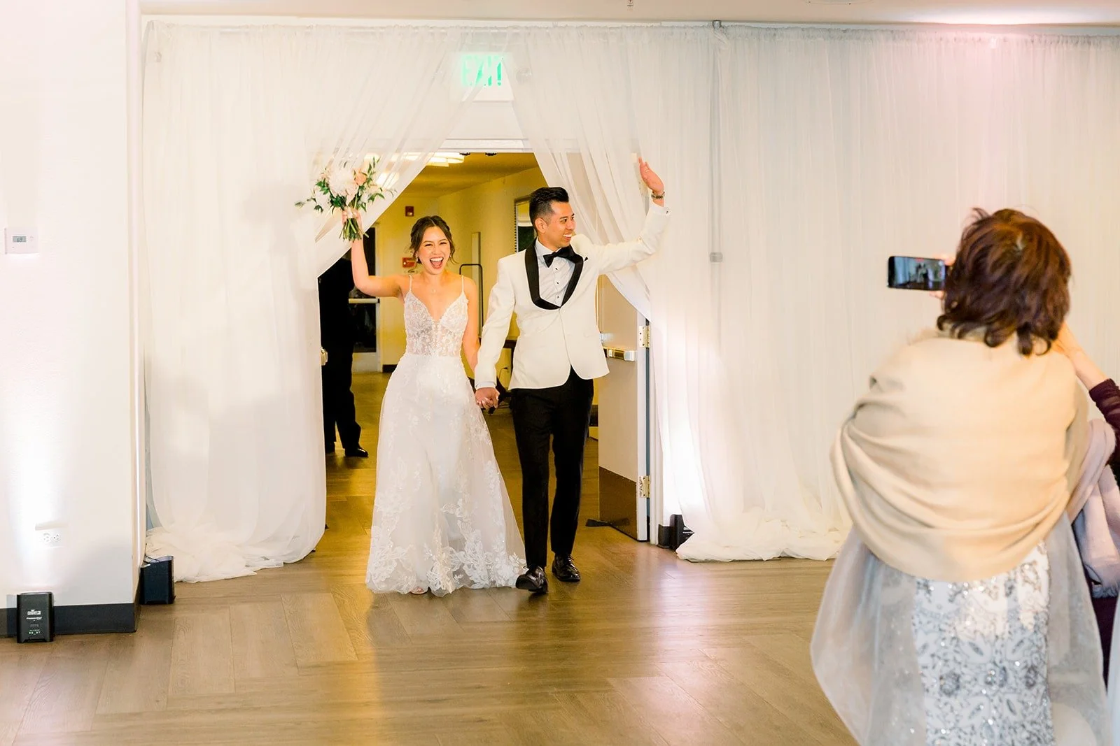 Josephine and David making their grand entrance