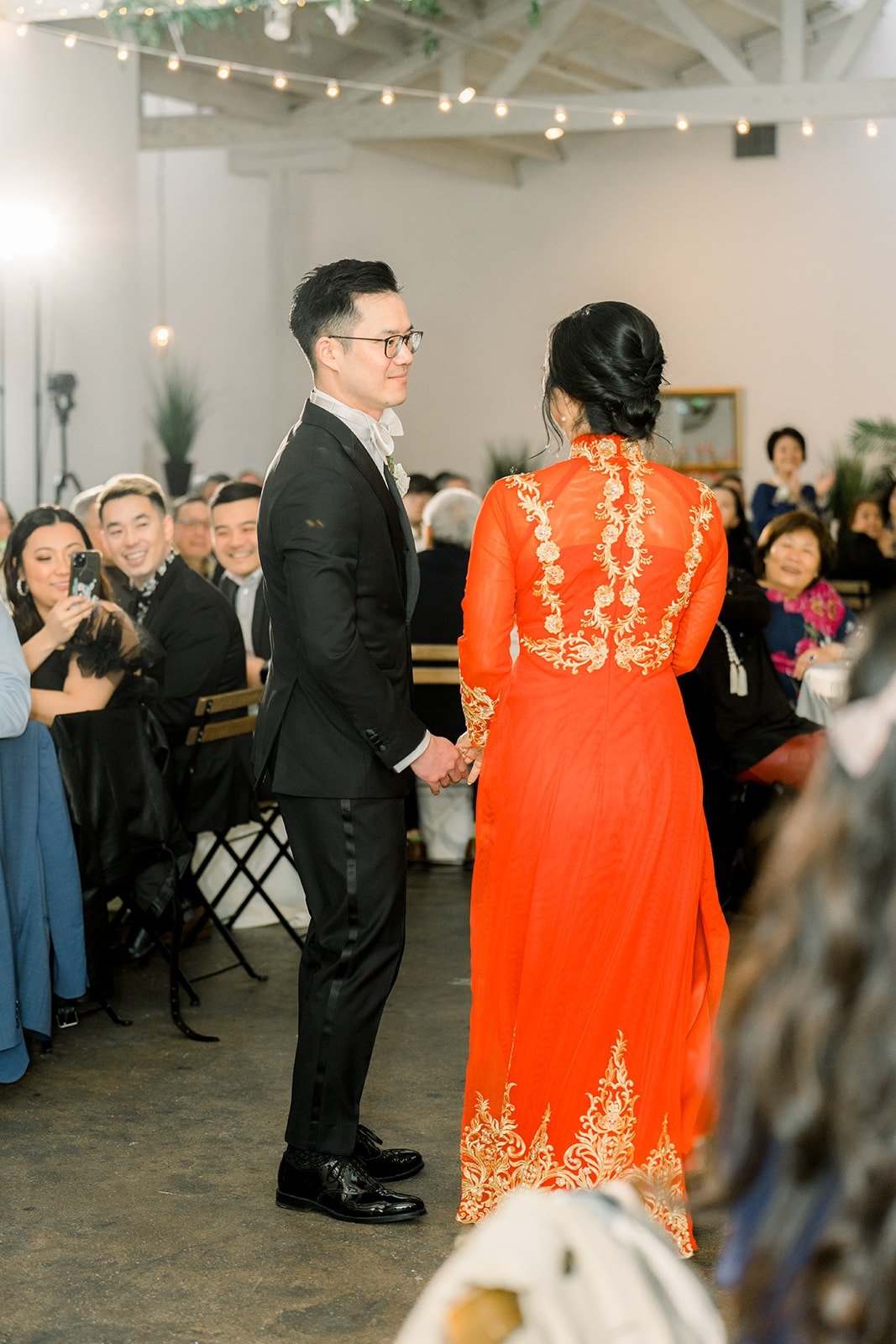 Alex and Cindy face each other before their first dance