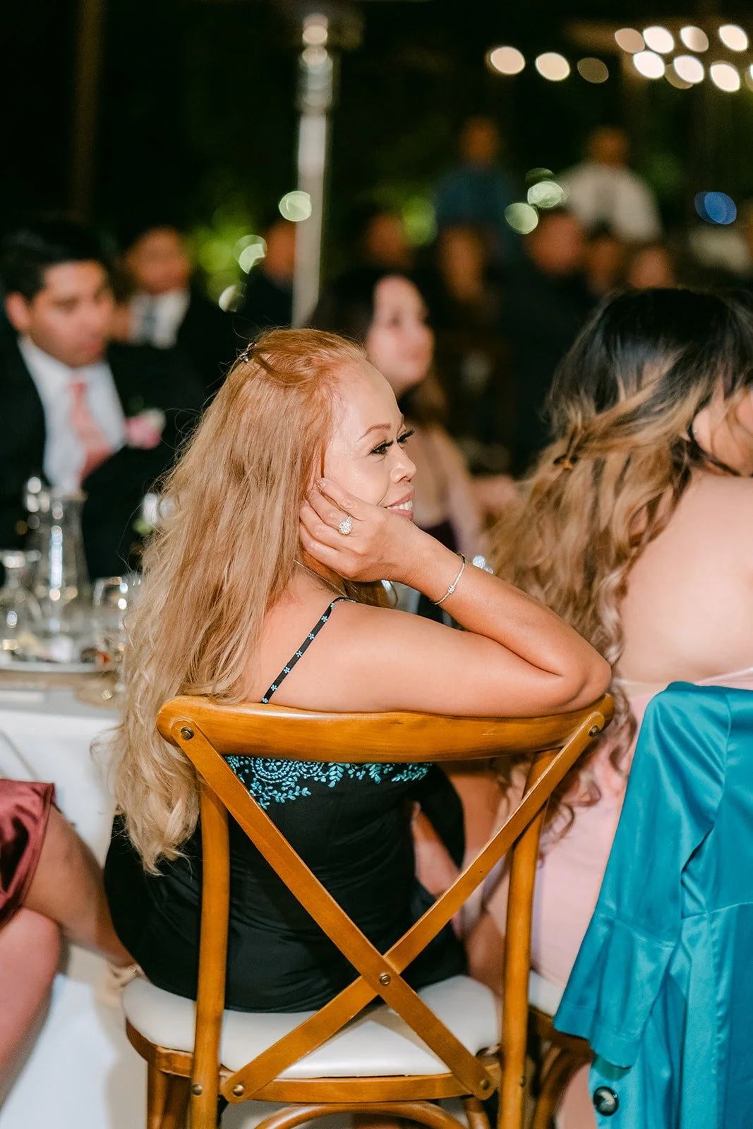 Guests turning in their seats to listen to the speeches