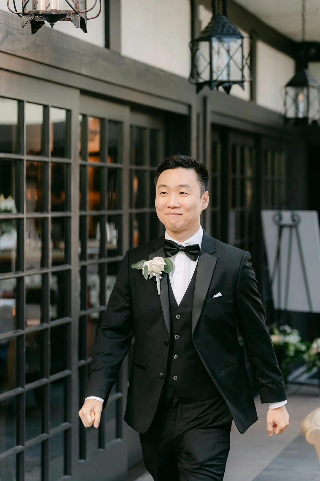 Jason walking toward the front of the ceremony