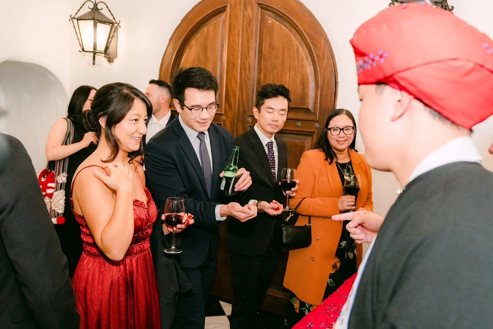 Guests lining up for the Mien door greeting