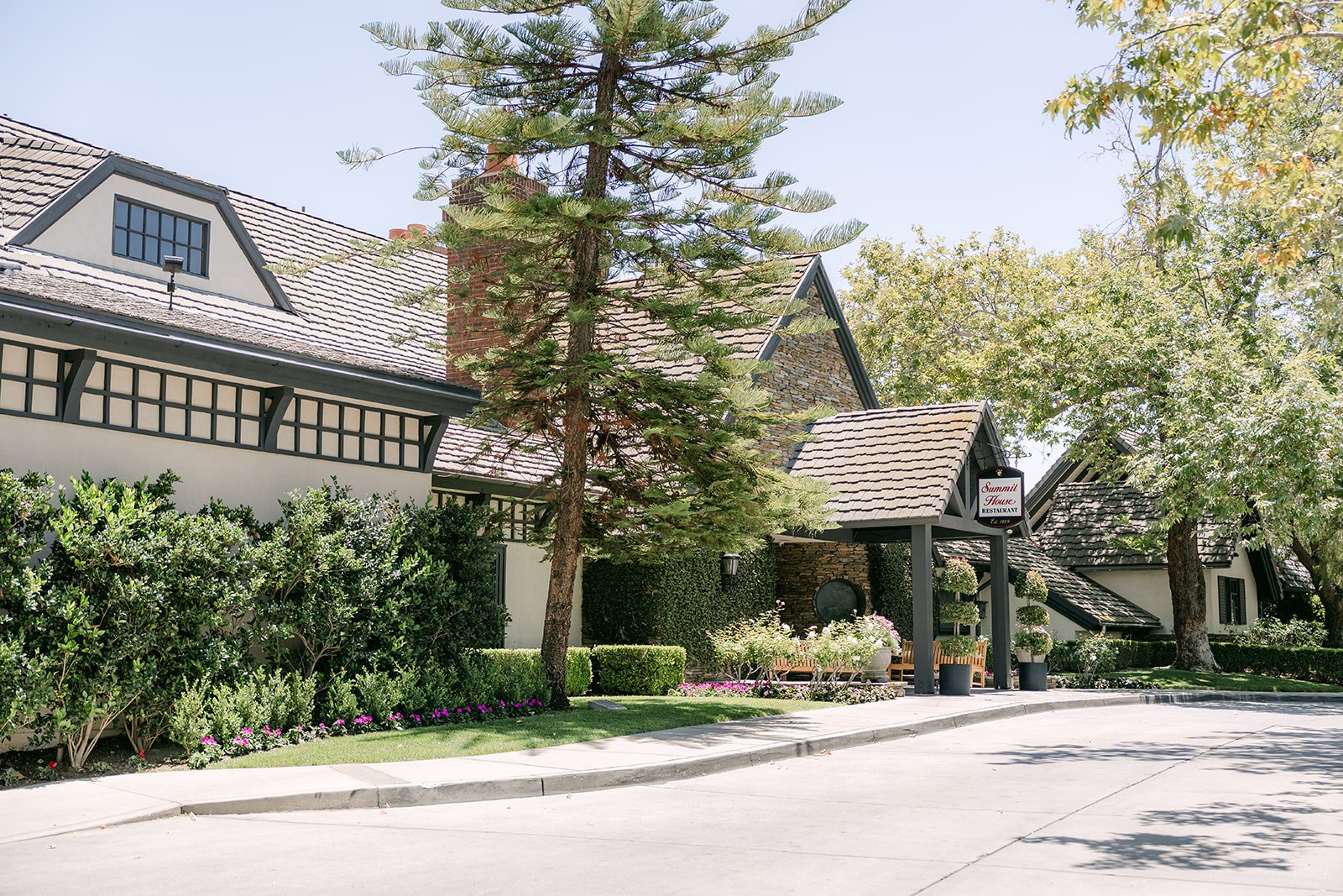The English manor exterior at Summit House