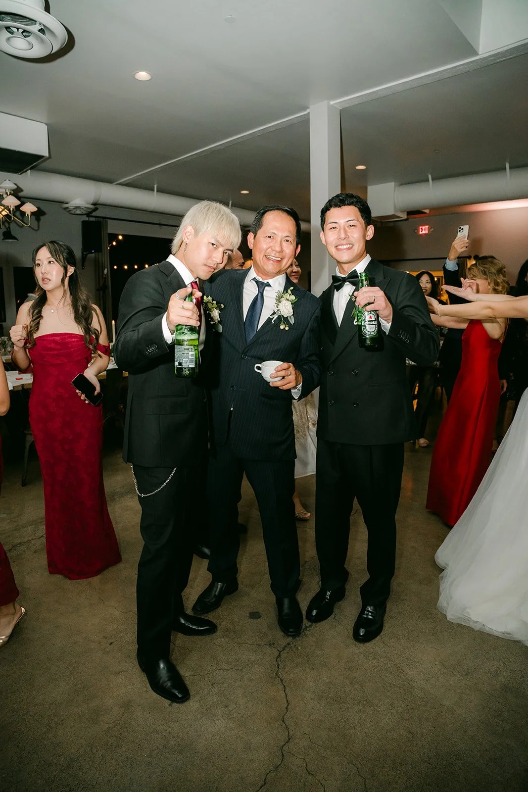 Richard and his groomsmen dancing