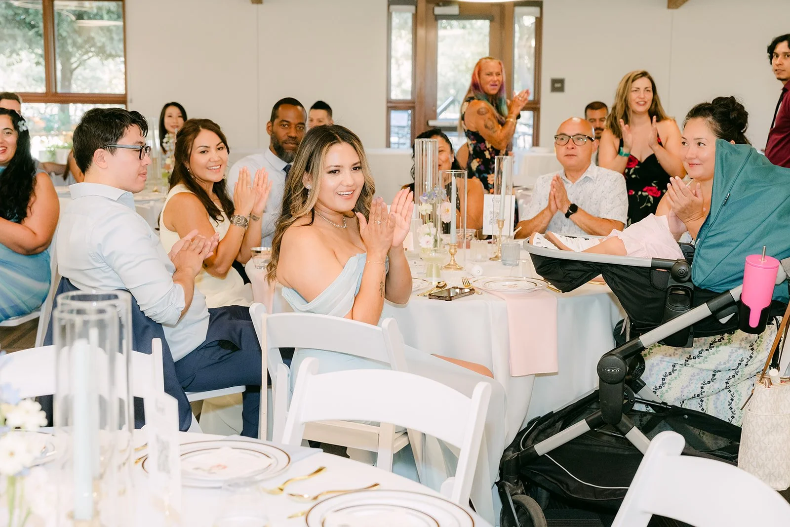 Guests seated at the reception listening to the welcome speech.