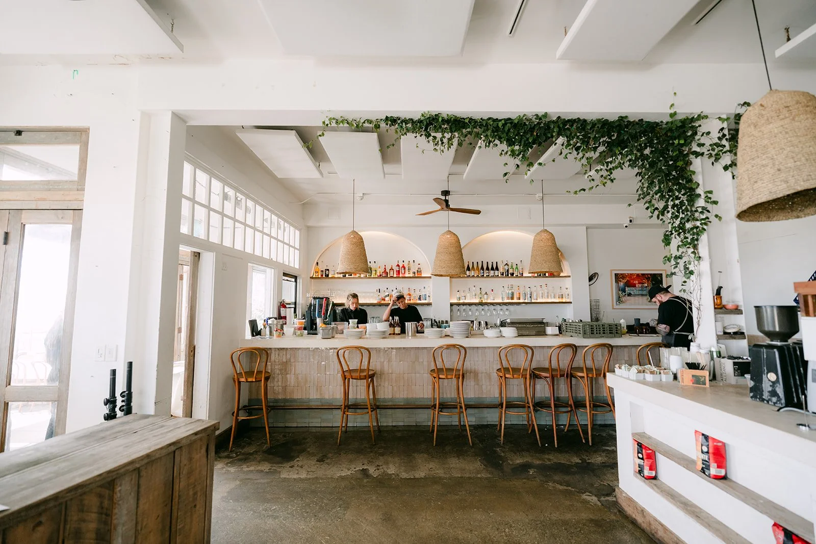 The bright bar room at Fig Tree