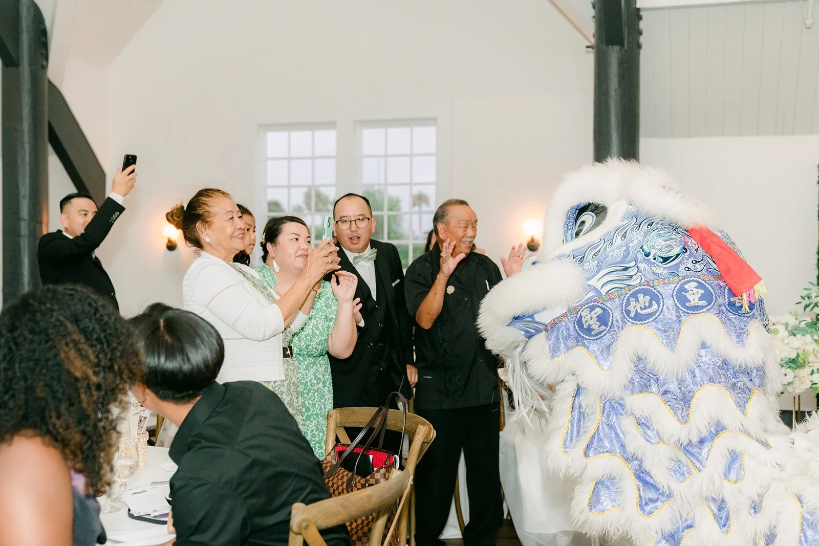 A lion greeting guests up close