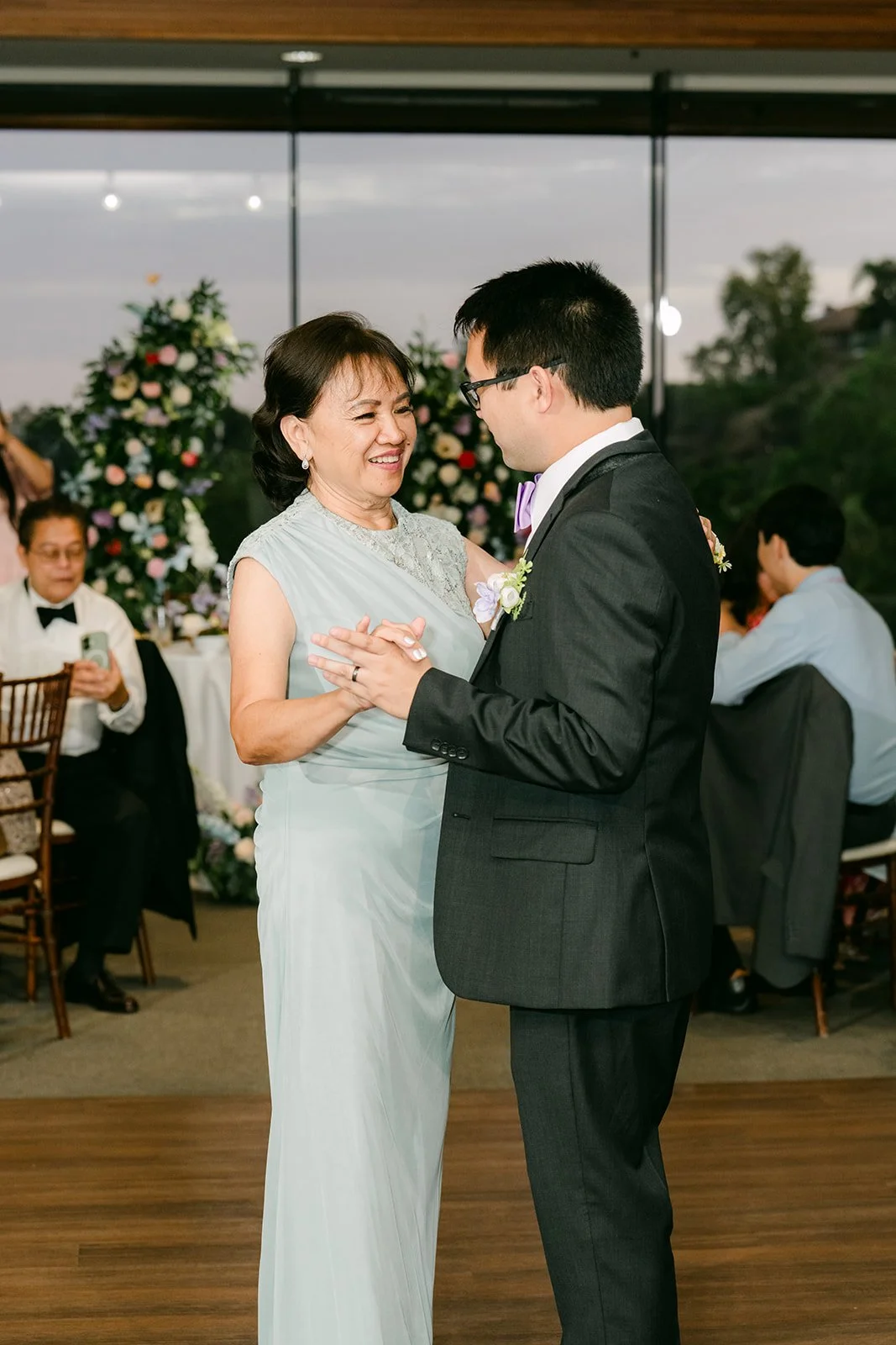Patrick dancing with his mom