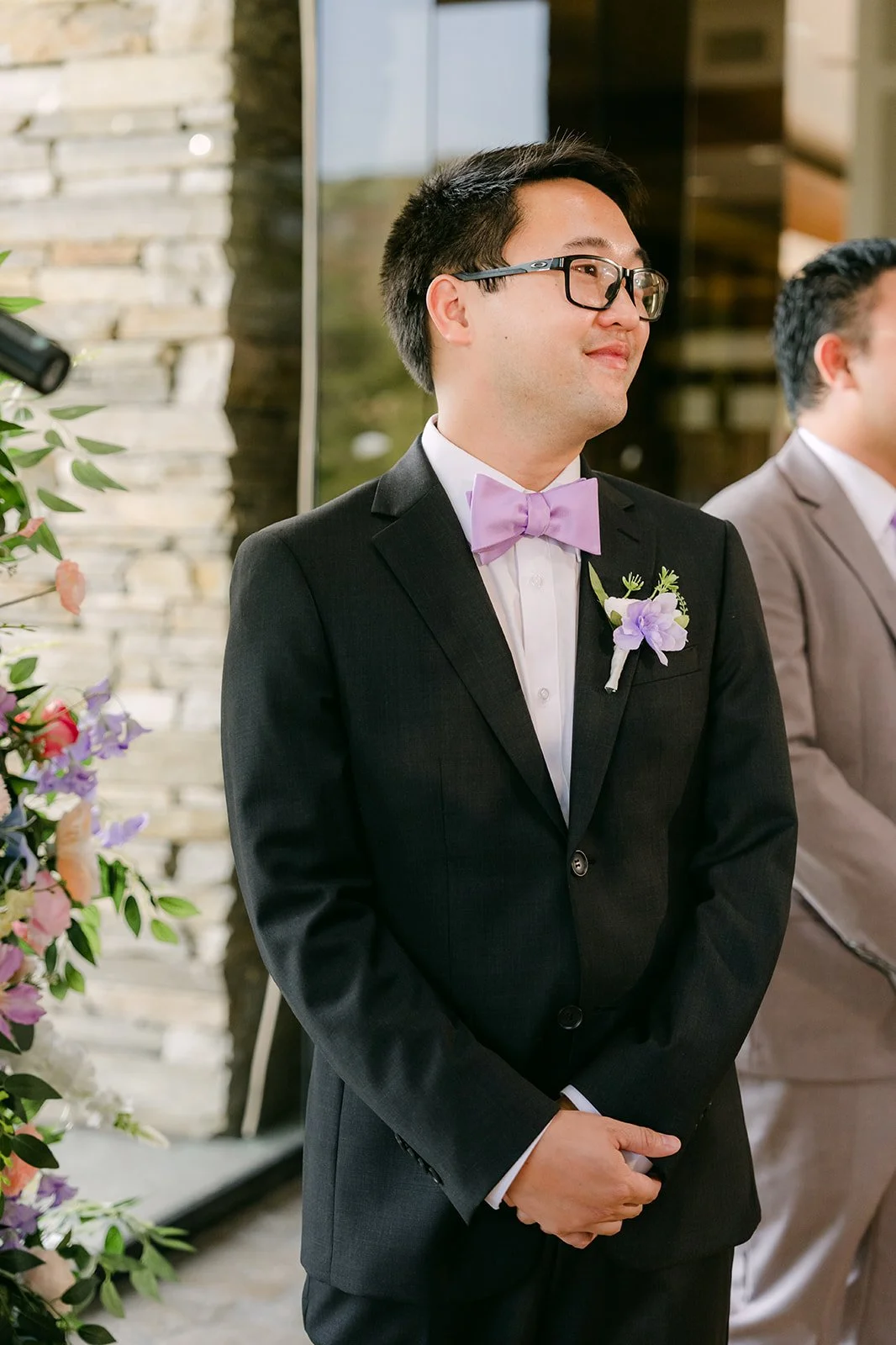 Patrick watching Mary walk down the aisle