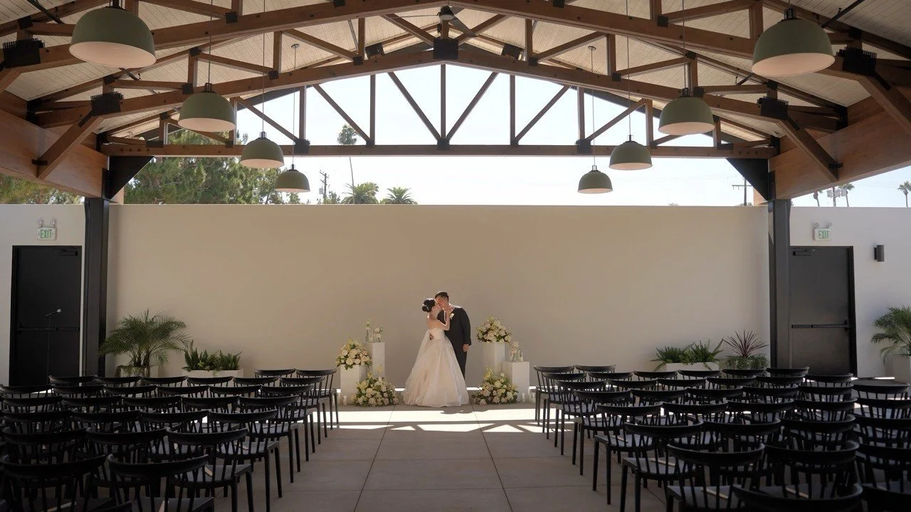 Minseo and Andy in the Pavilion at The Colony House