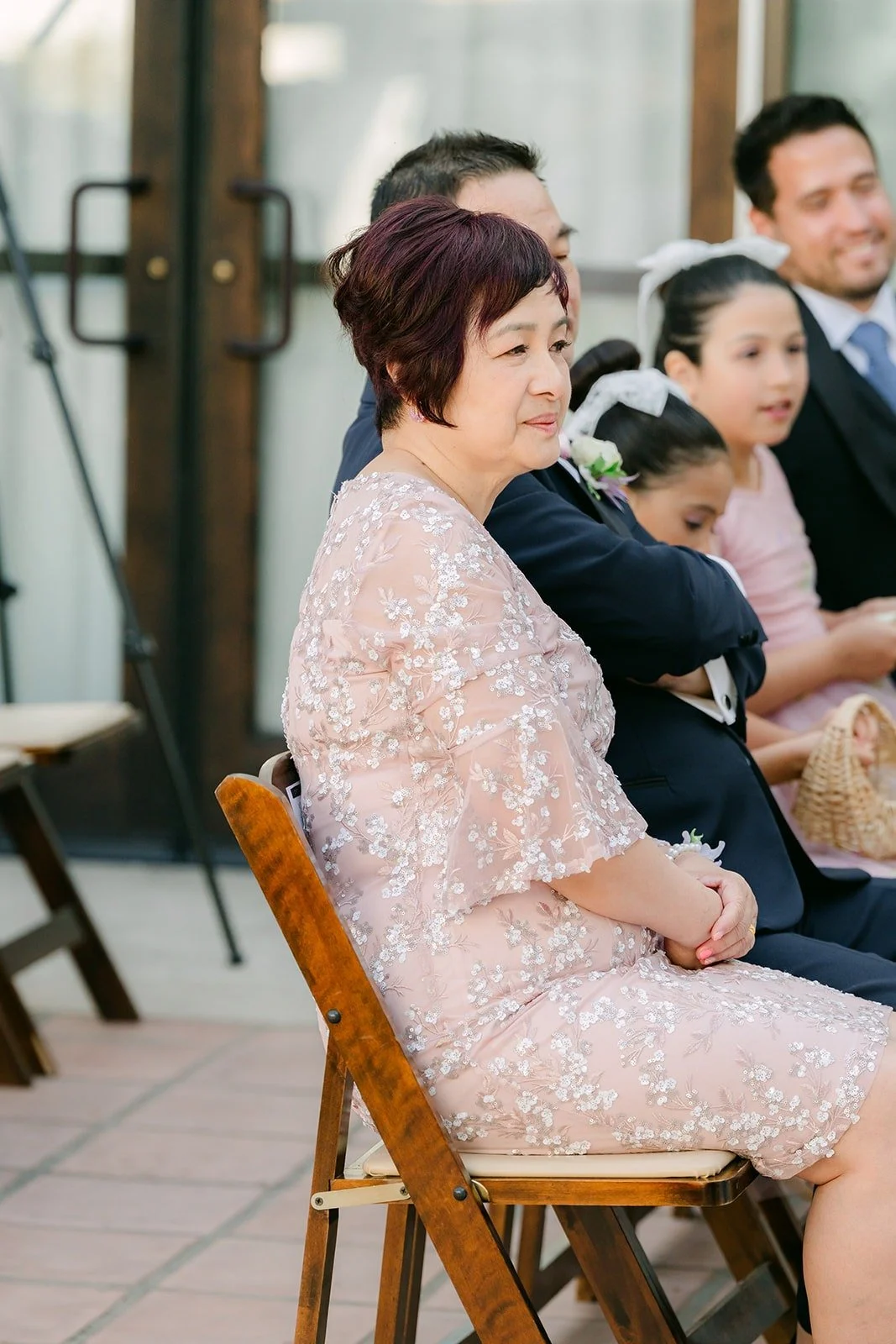Guests watching the ceremony from their seats