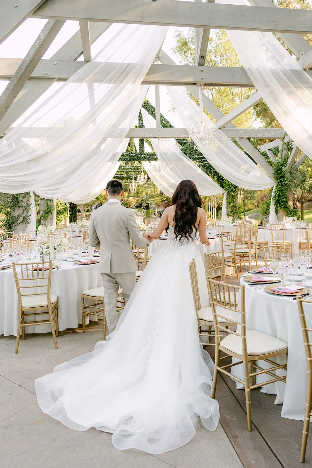 Sandra seeing the reception space for the first time.