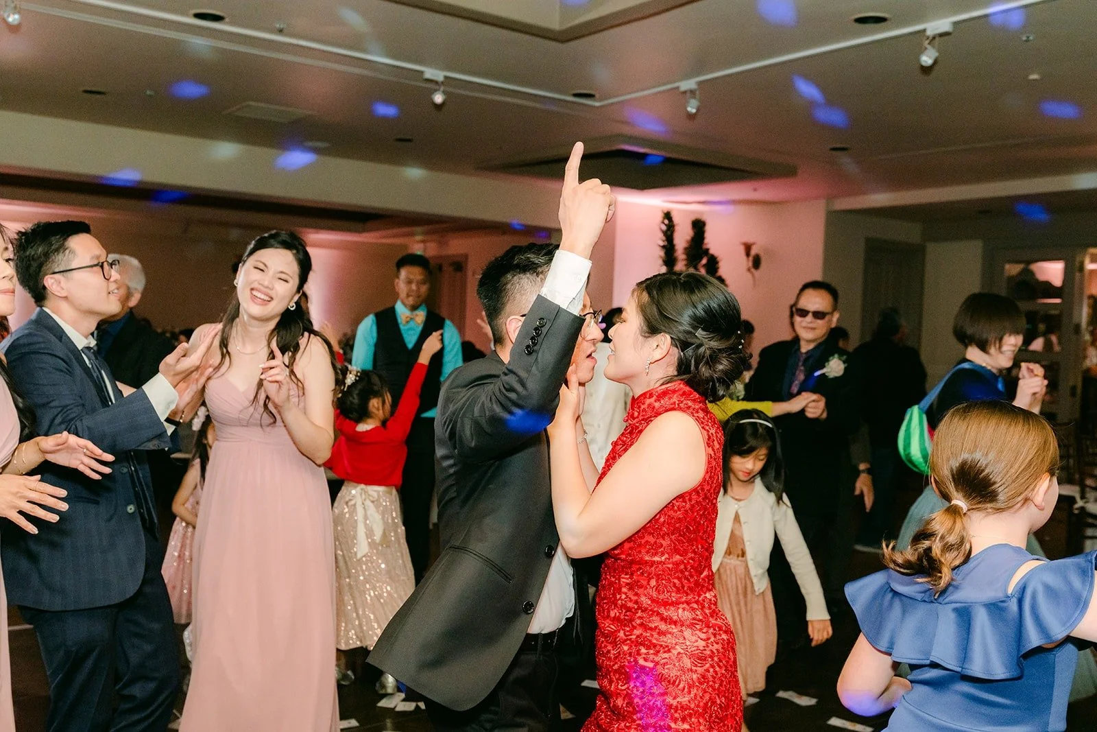 The dance floor packed with guests of all ages