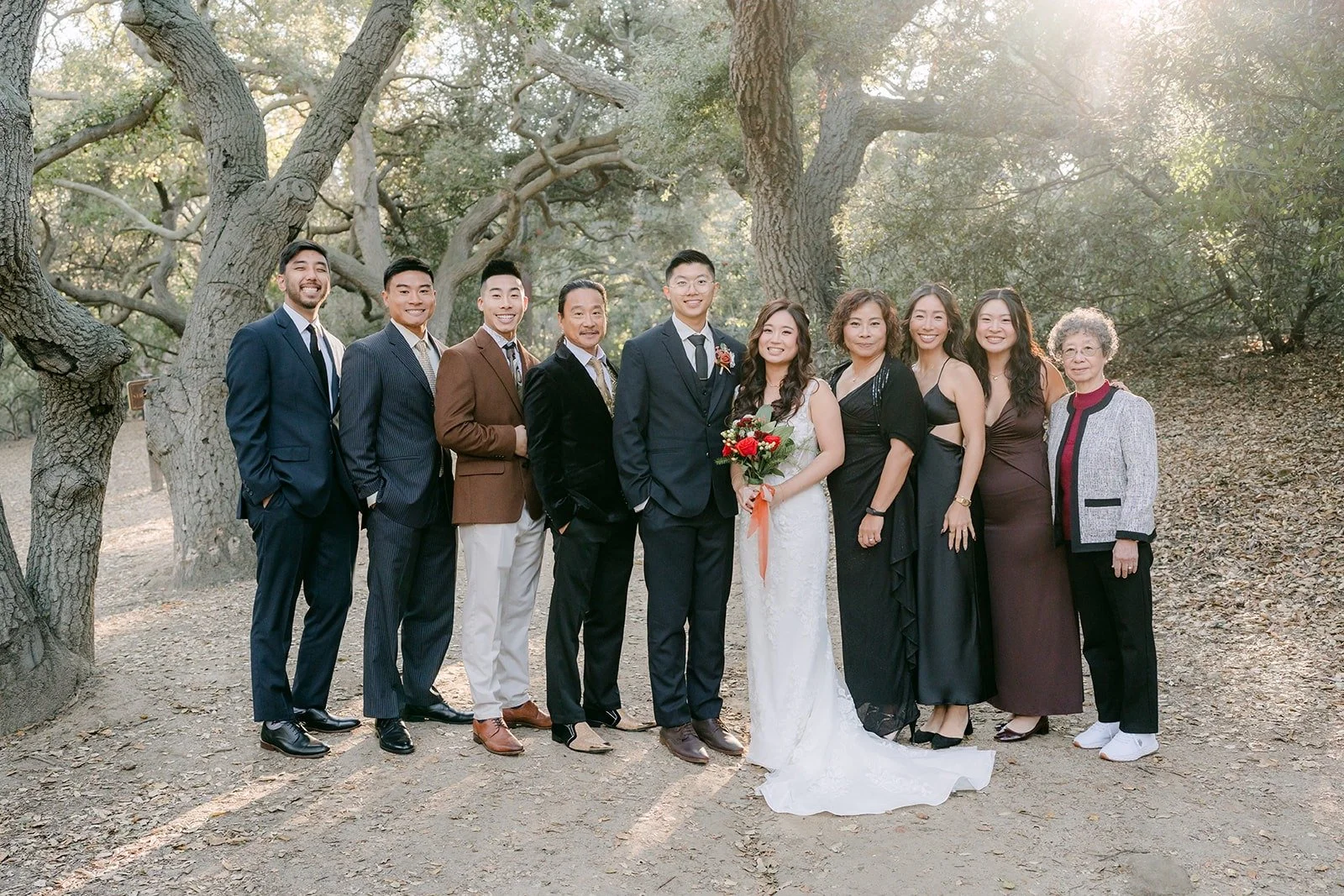 A family photo under the oaks at Oak Canyon Nature Center