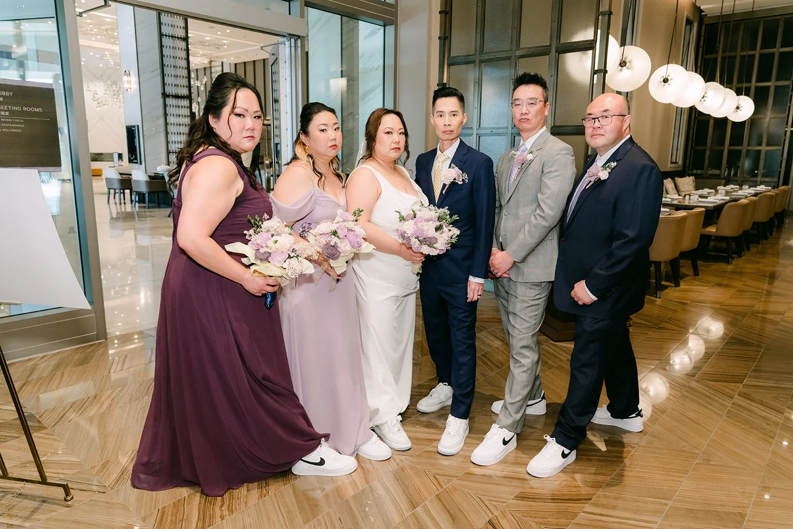 The wedding party celebrating after the ceremony, photographed by One and Only Production.